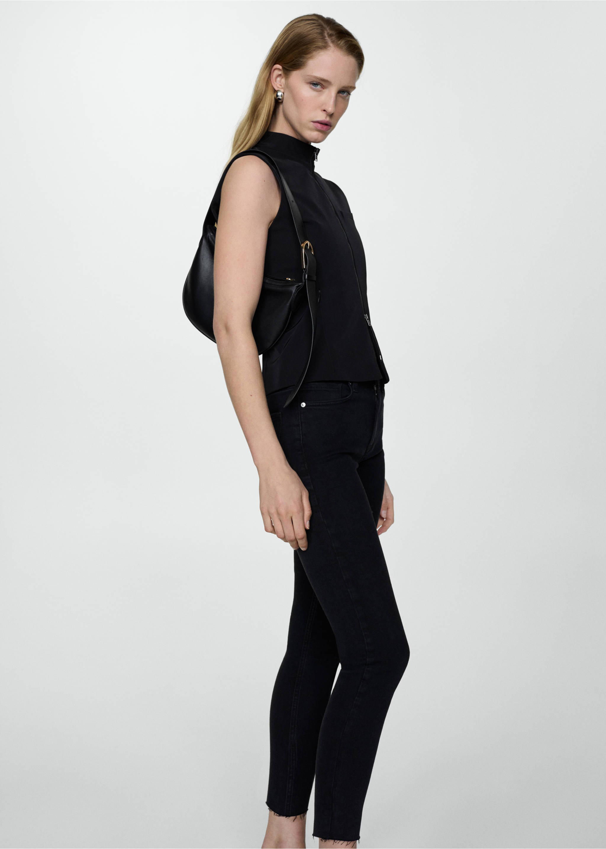 Jeans skinny crop - Detalle del artículo 2, Denim negro. Ref: 67010347-00.
