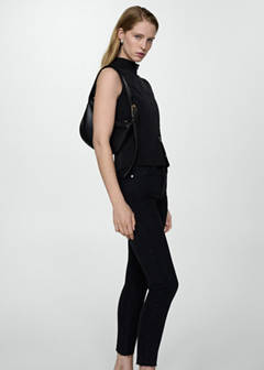 Skinny cropped jeans — Black denim 5