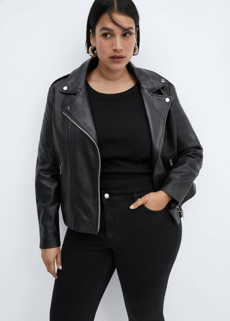 Skinny cropped jeans — Black denim