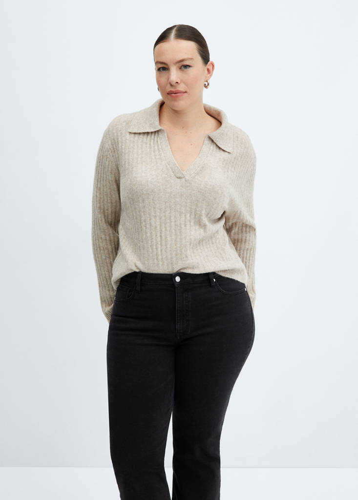 Sienna flared cropped jeans — Black denim