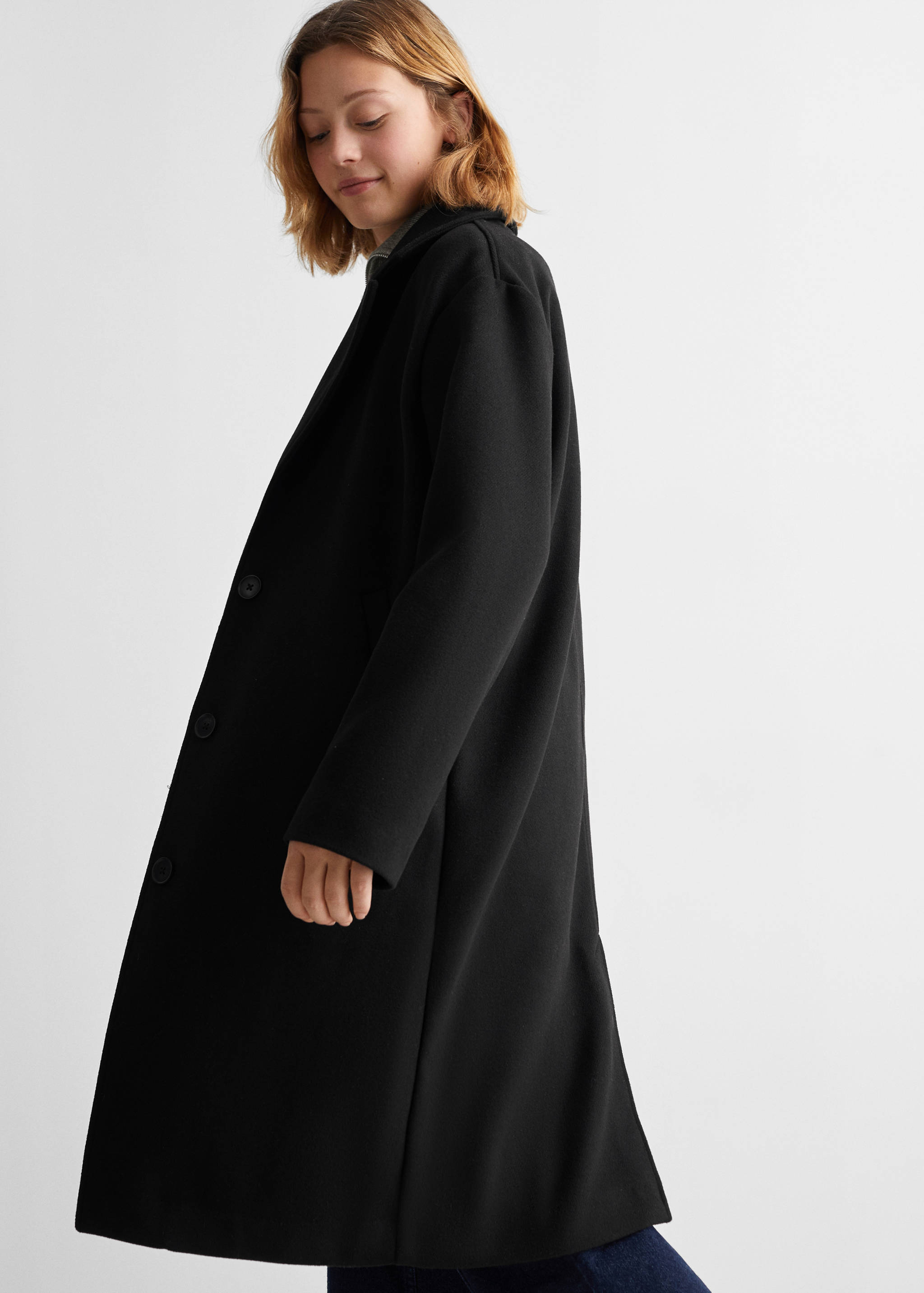 Lapelled straight-cut coat - Details of the article 4