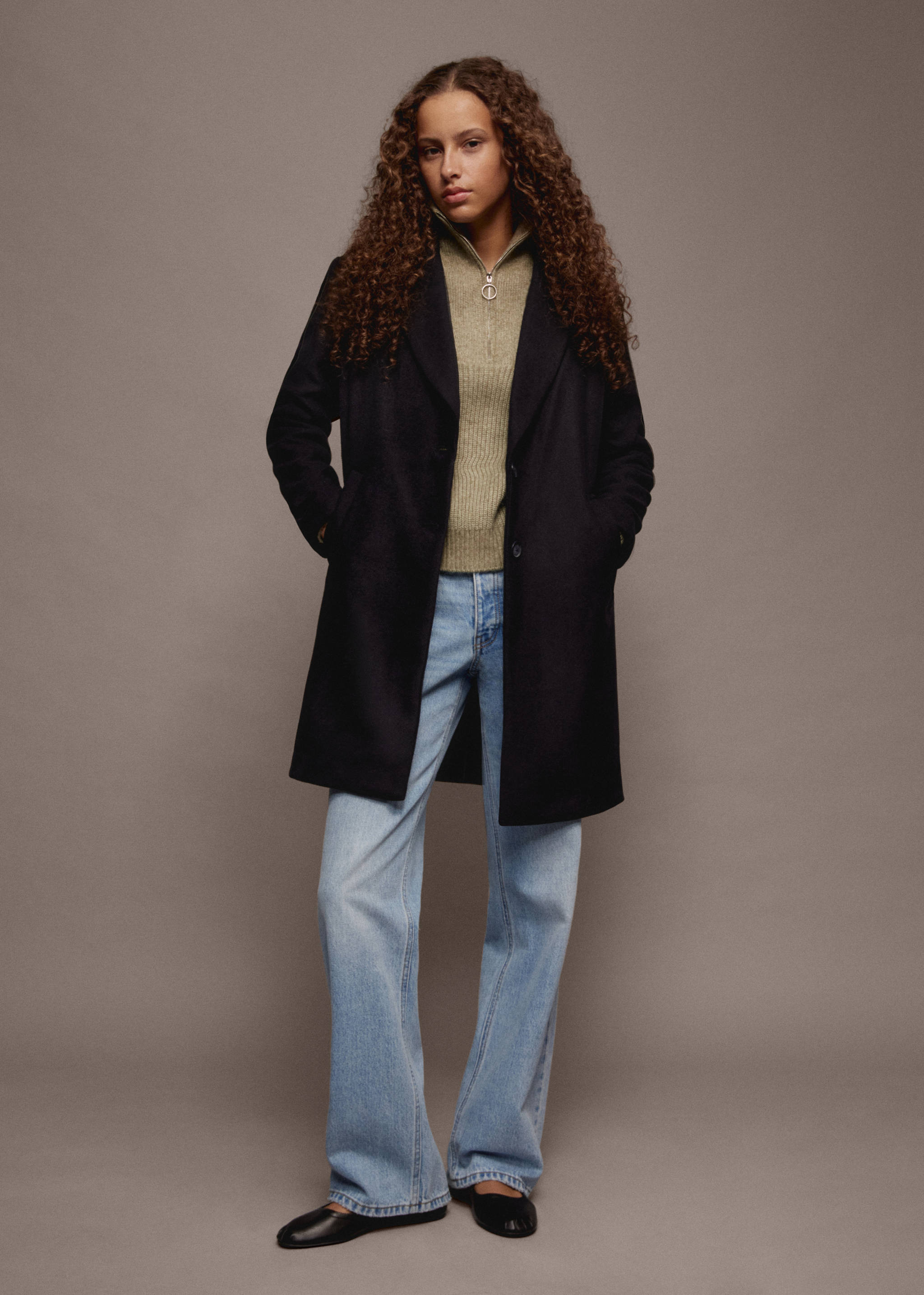 Lapelled straight-cut coat - Details of the article 6