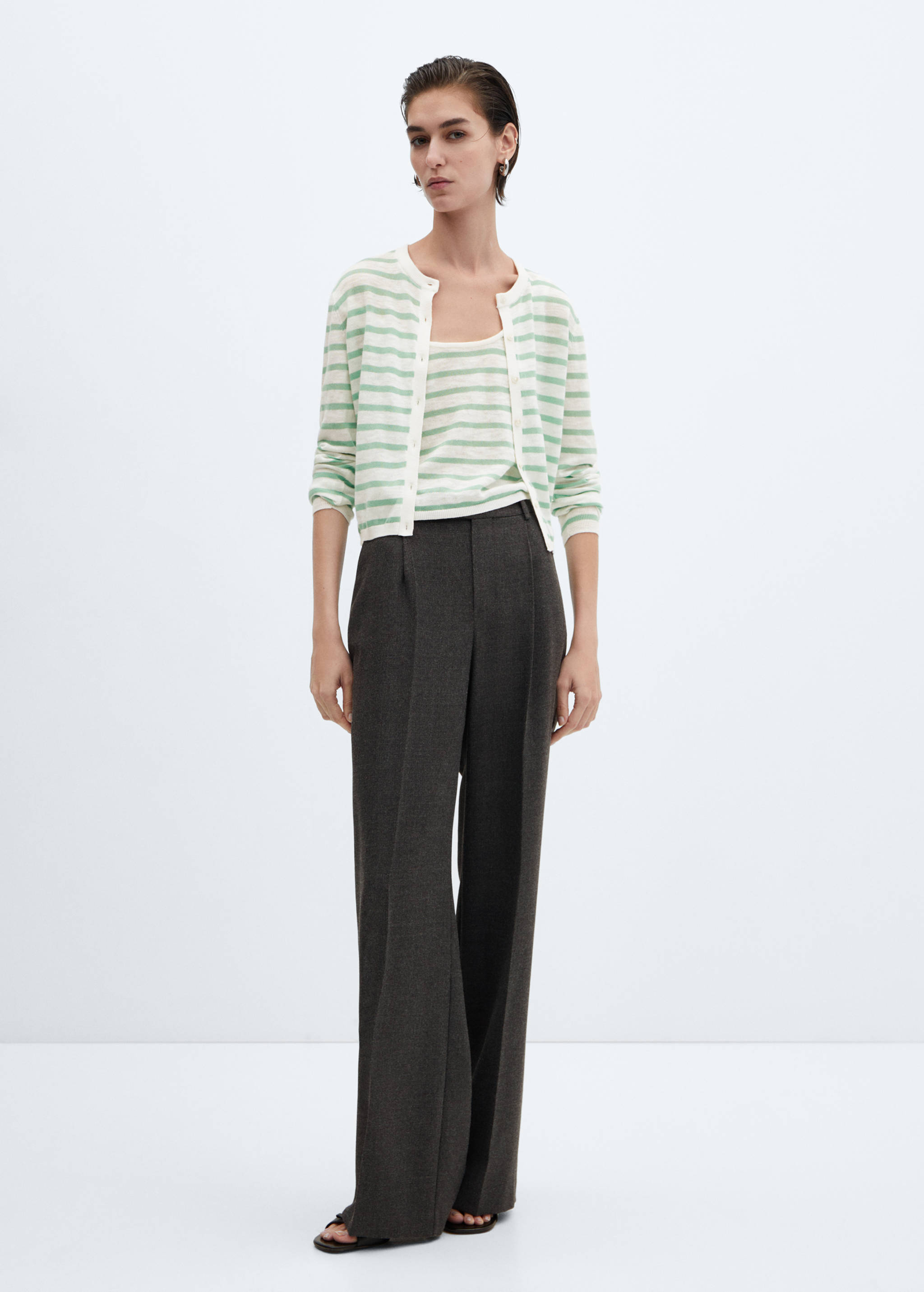 Stripped knit cardigan - General plane