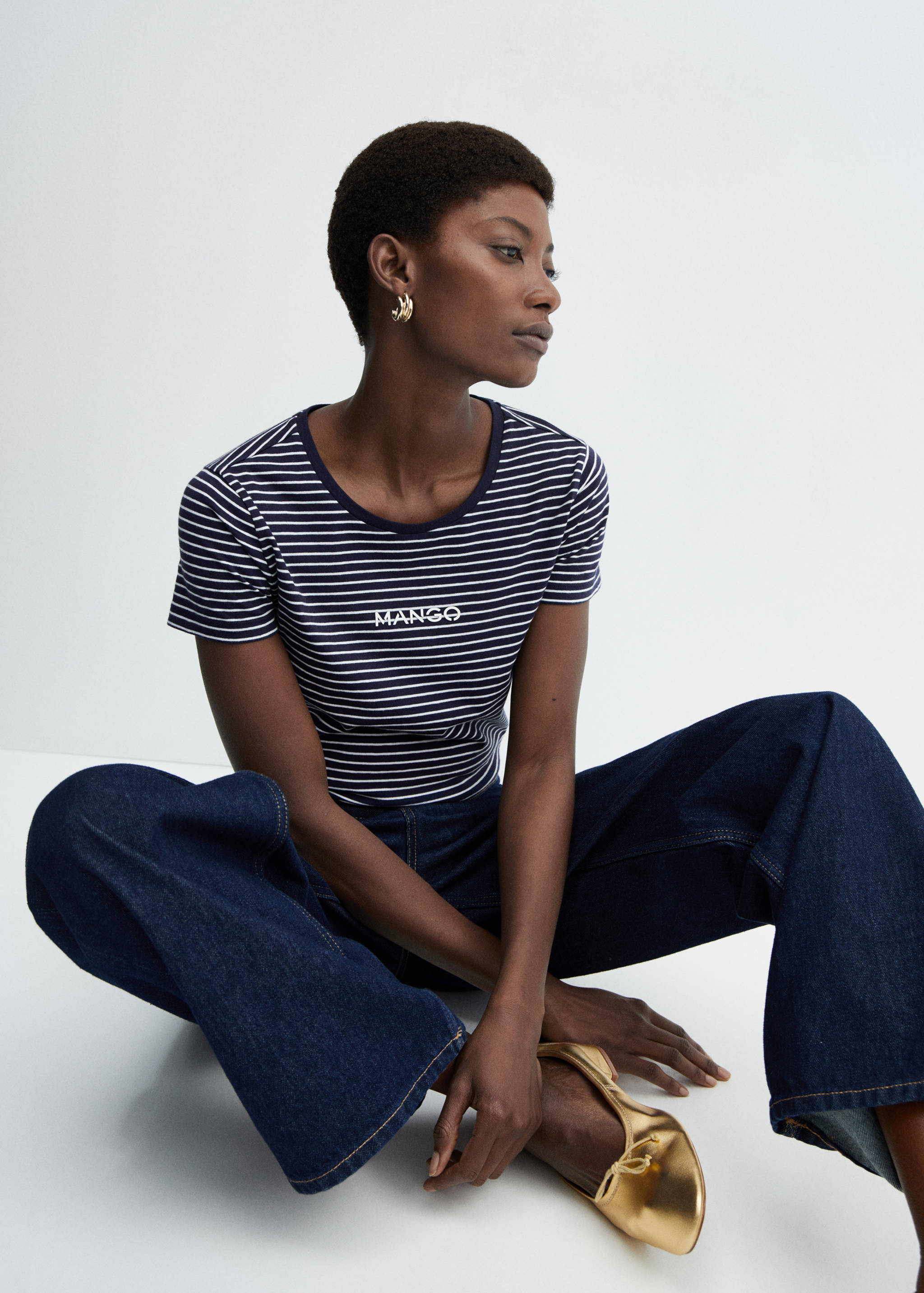 Streifen-T-Shirt mit Logo - Detail des Artikels 2