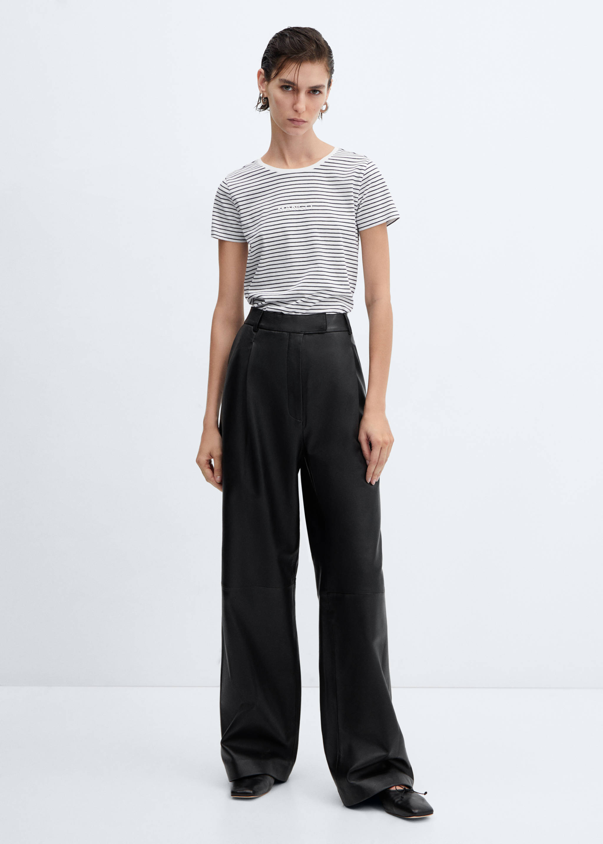 Streifen-T-Shirt mit Logo - Allgemeine Ansicht