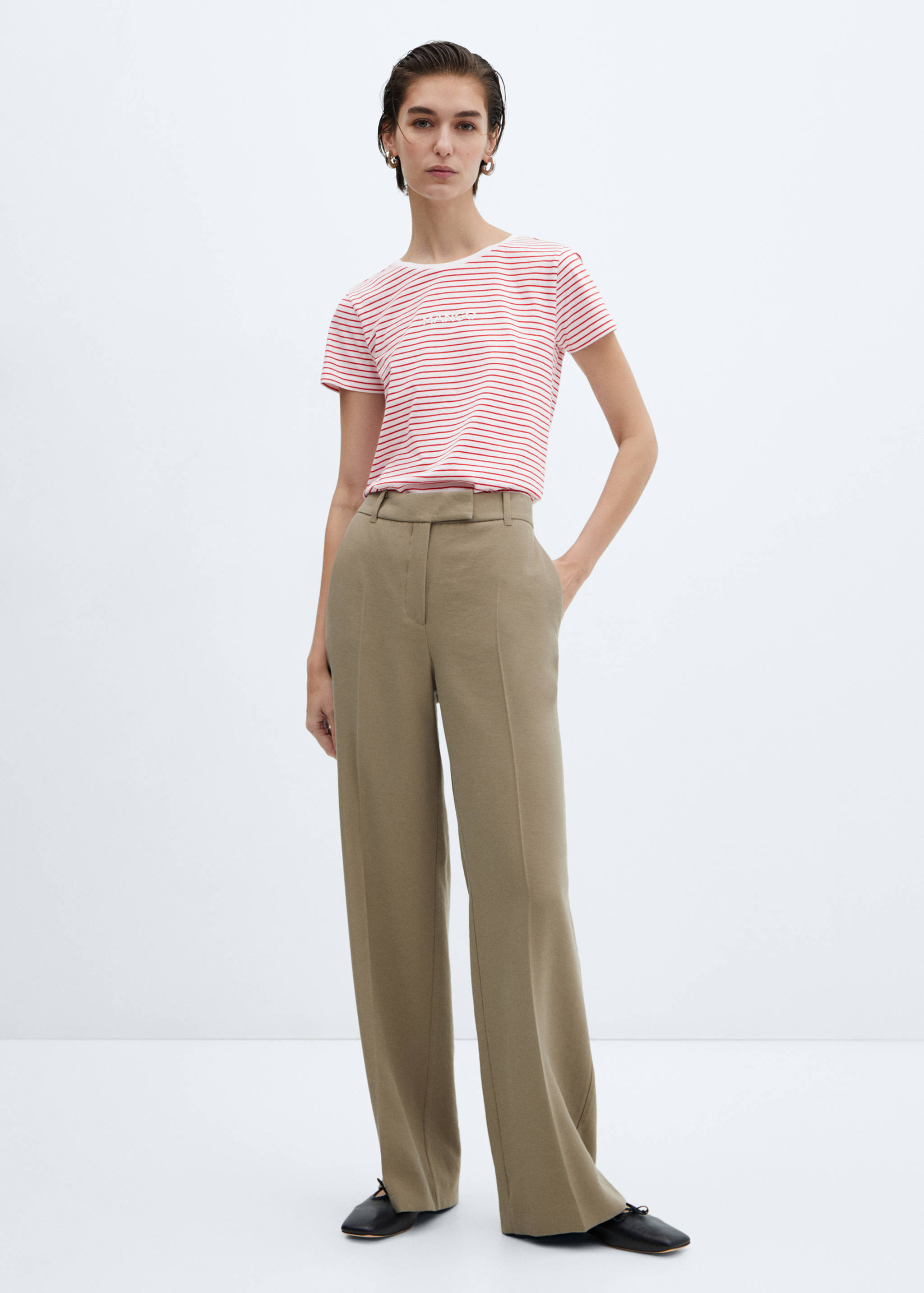 Streifen-T-Shirt mit Logo - Allgemeine Ansicht