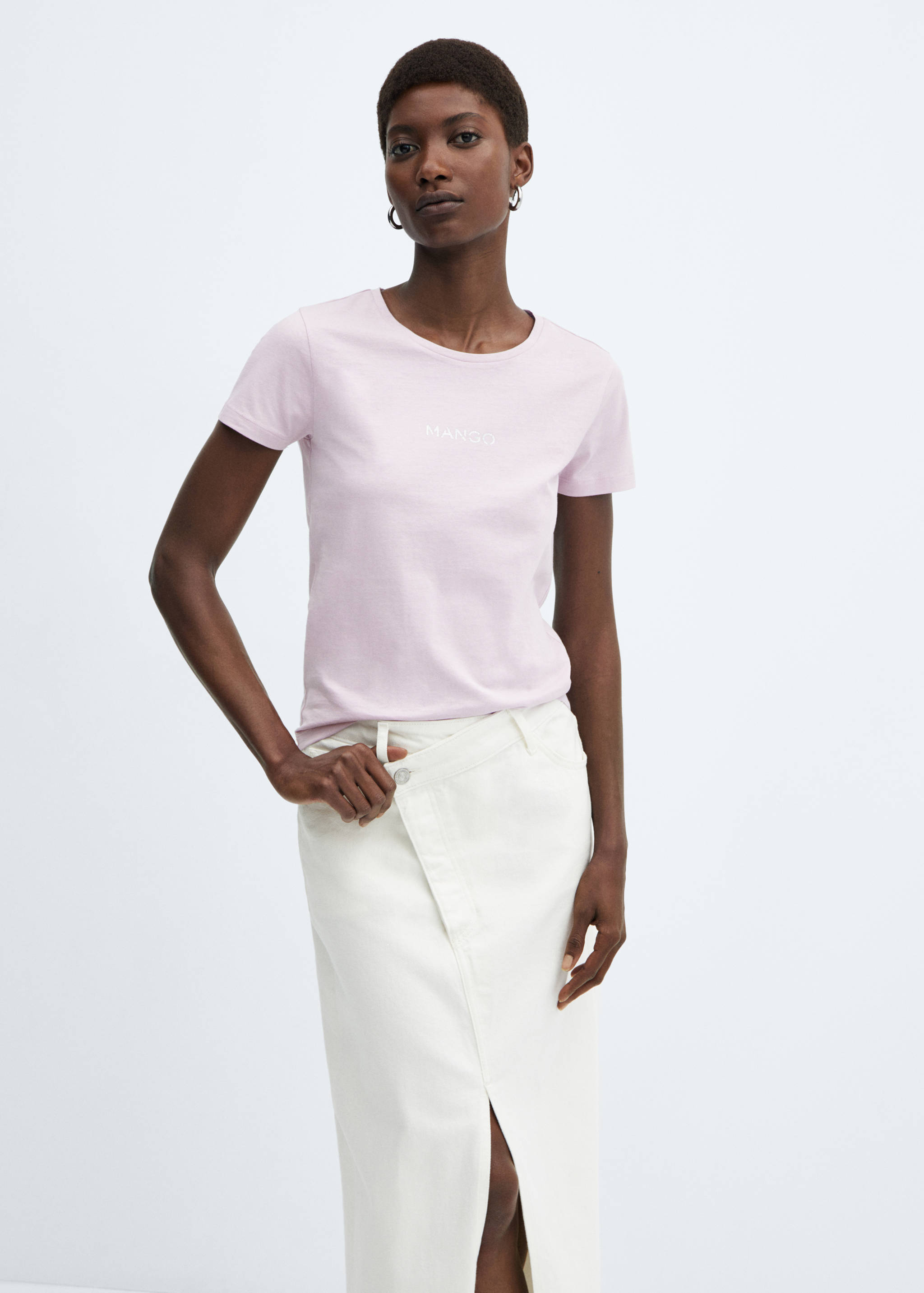 Logo cotton T-shirt - Medium plane