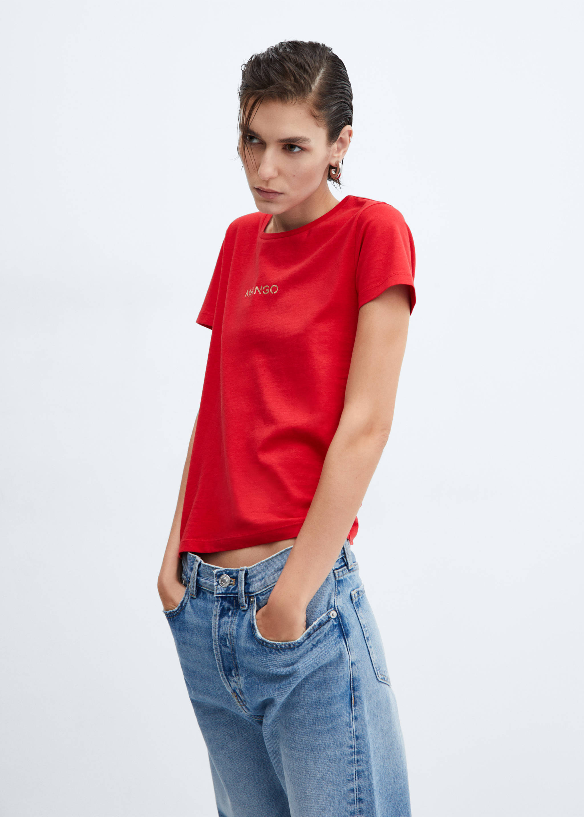 Logo cotton T-shirt - Medium plane