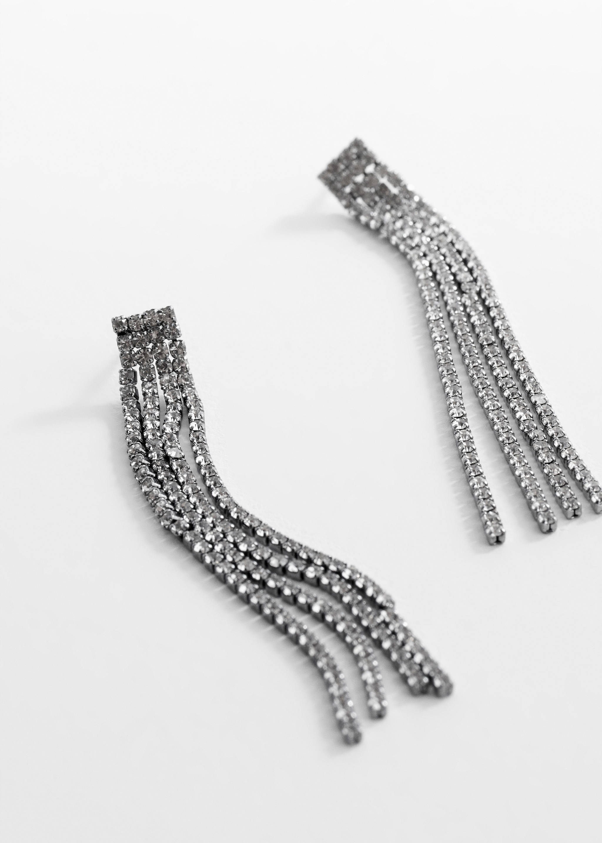 Pendientes colgantes strass - Plano medio