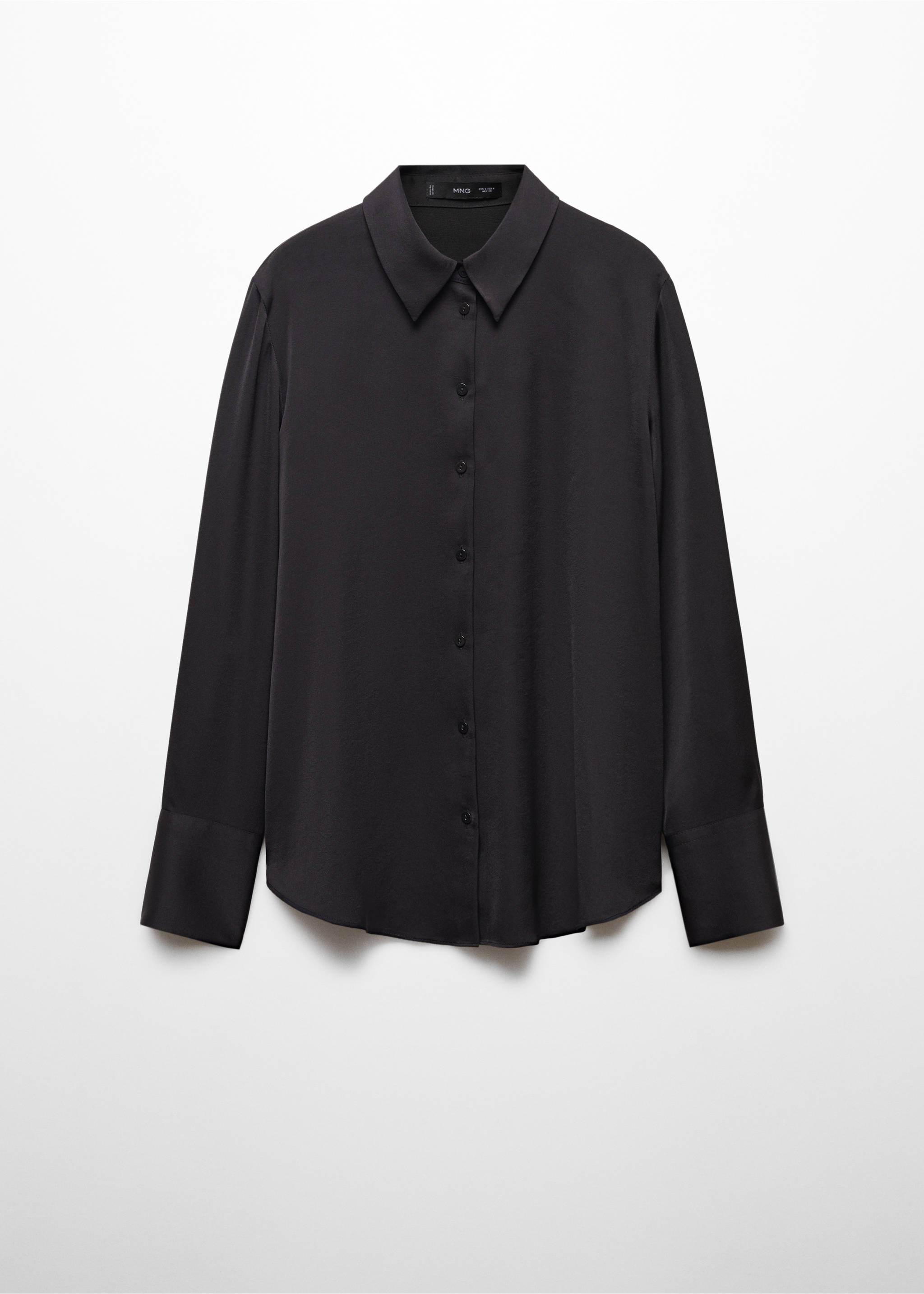 Camisa fluida satinada - Artículo sin modelo, Negro. Ref: 67010439-00.