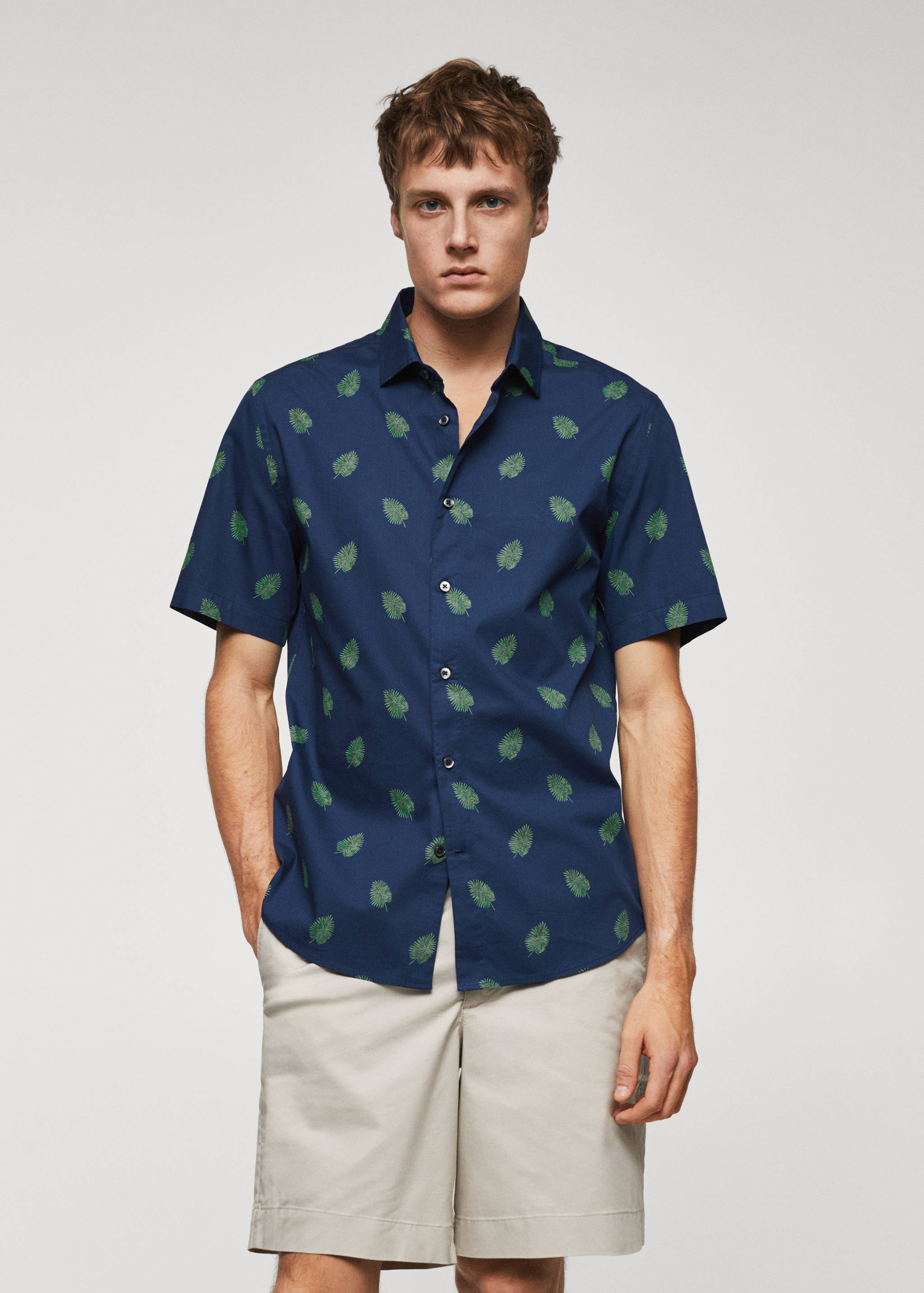 Chemise imprimée 100 % coton - Plan moyen