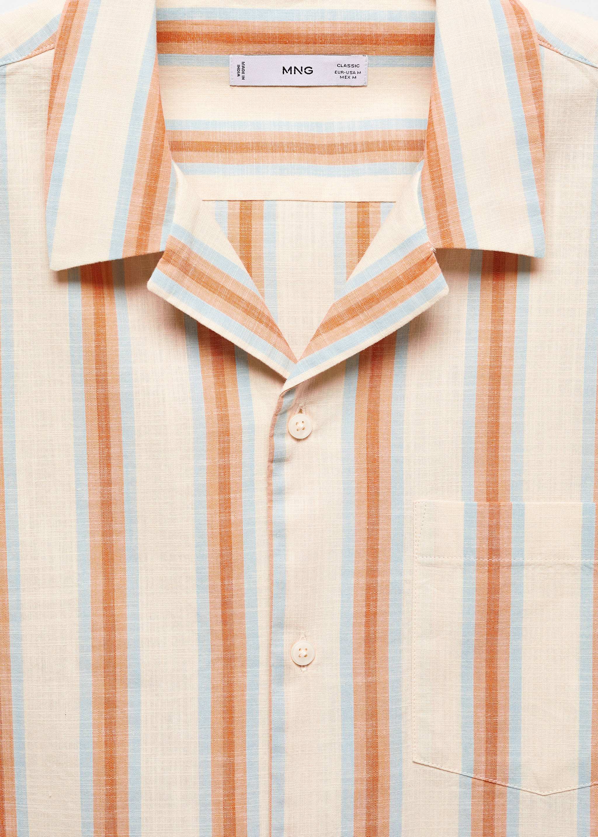 قميص بطباعة مخططة مقاس منتظم - تفاصيل المنتج 8