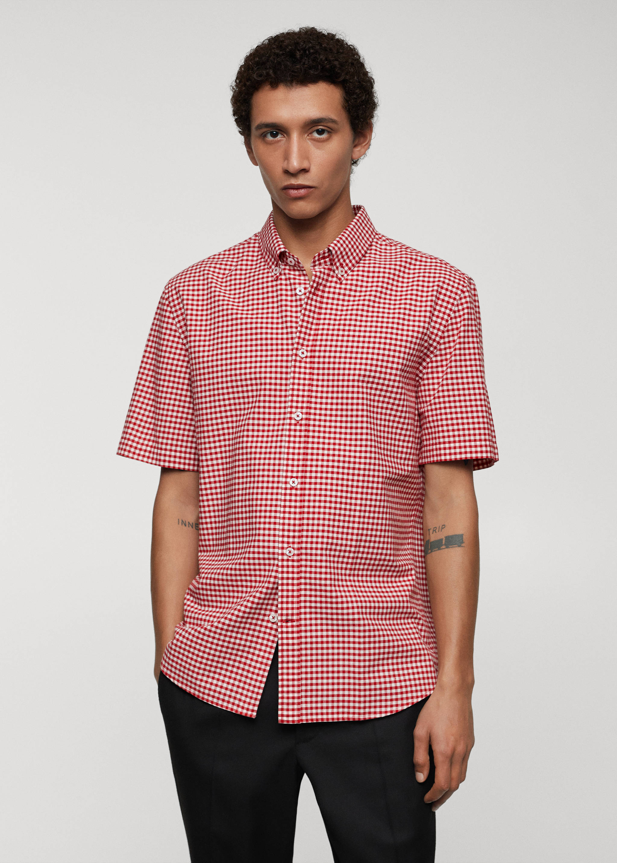 Chemise imprimée 100 % coton - Plan moyen