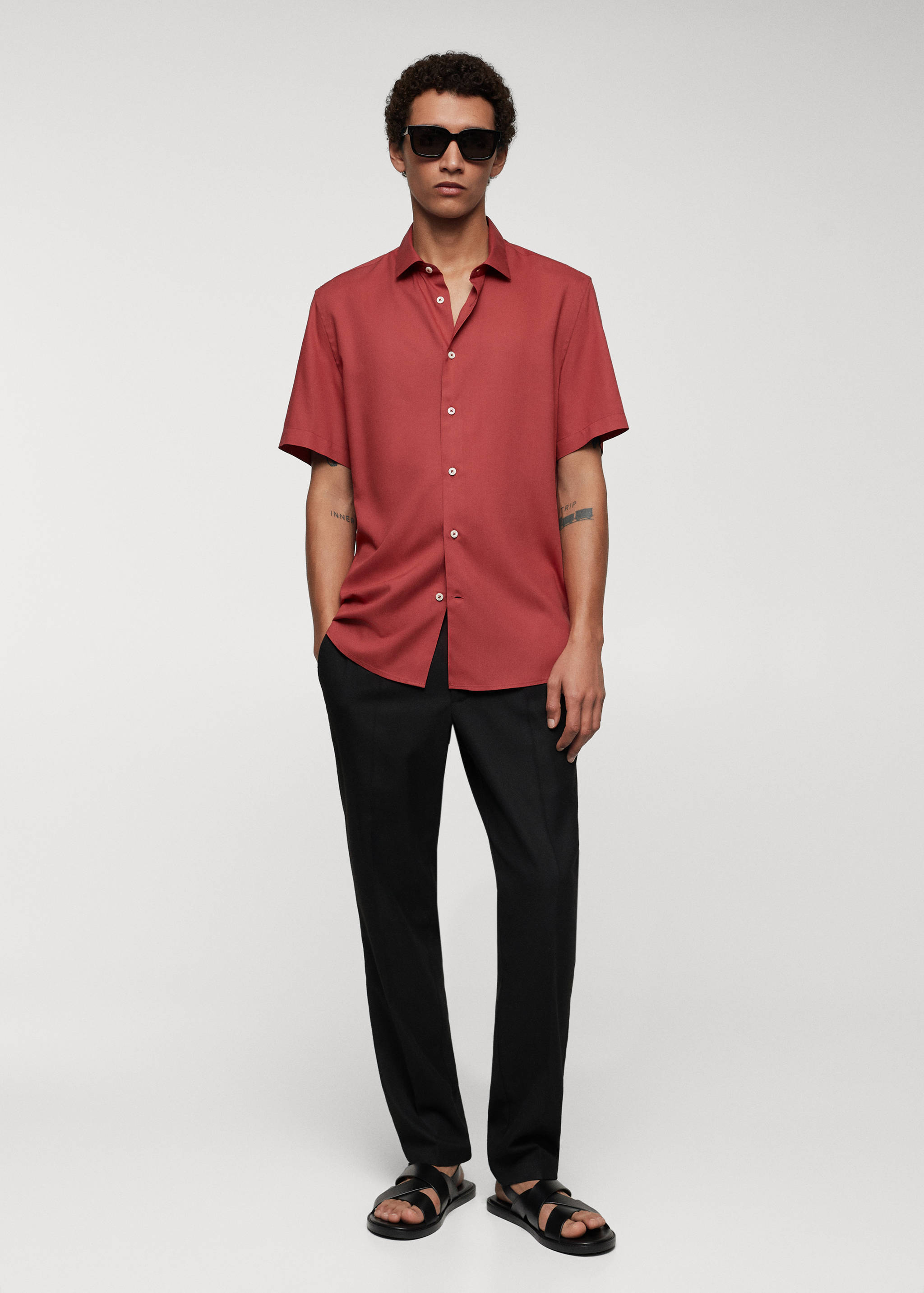 Chemise classic-fit manches courtes - Plan général
