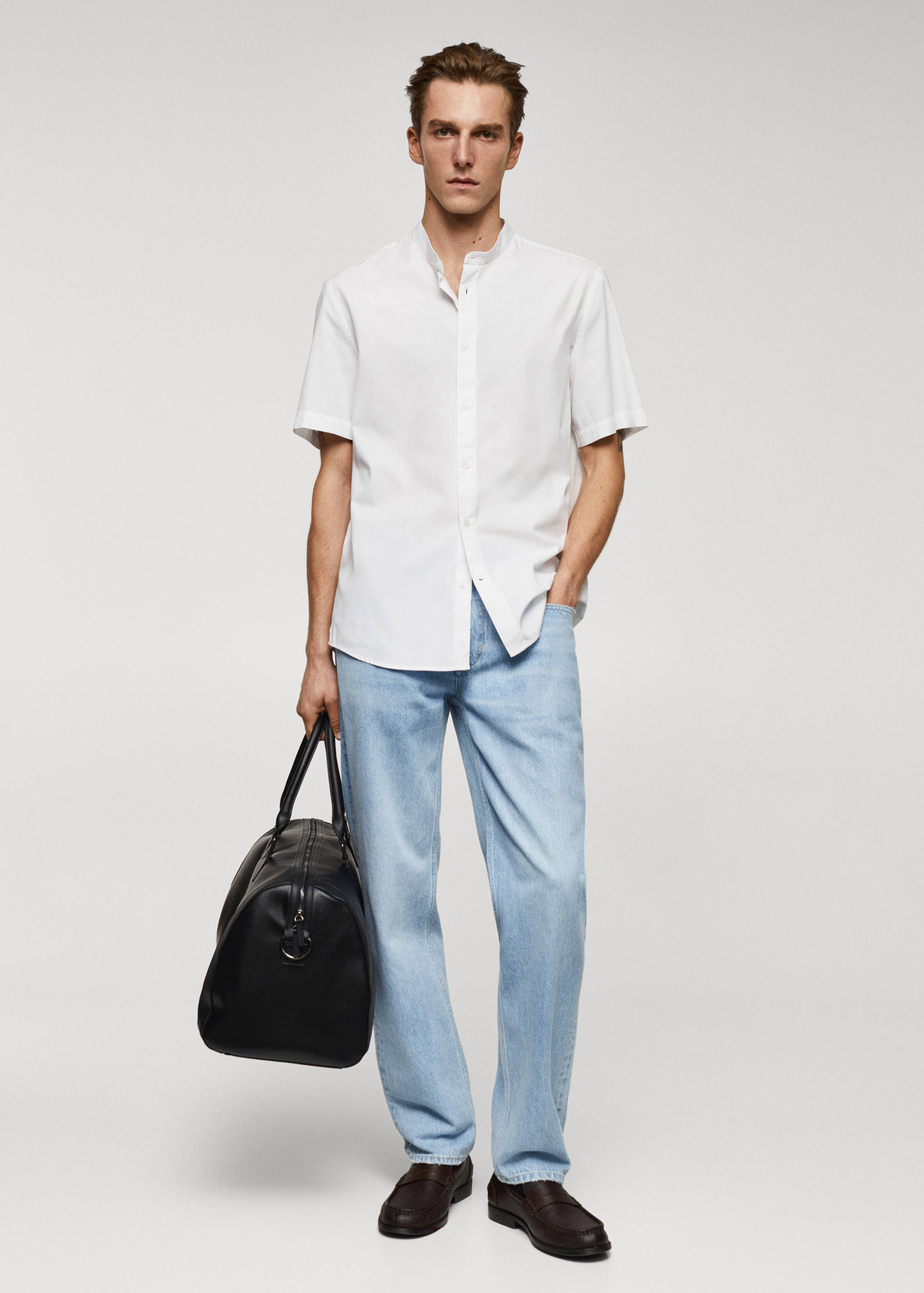 Chemise classic-fit col mao - Plan général