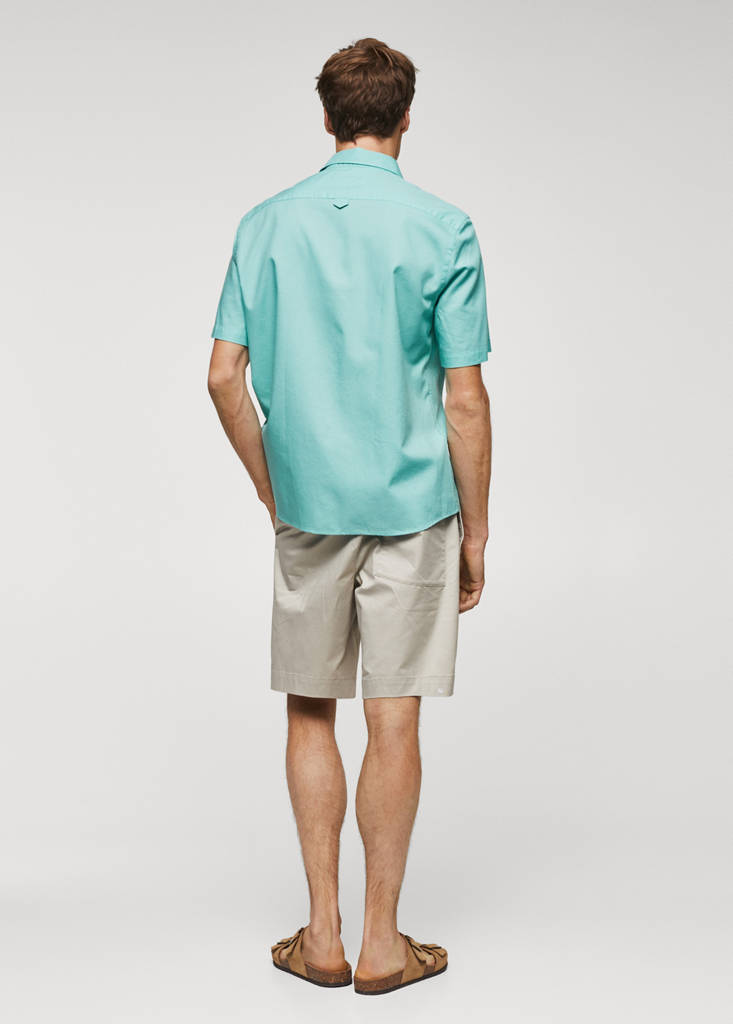 Regular fit Oxford cotton shirt — Aqua Green