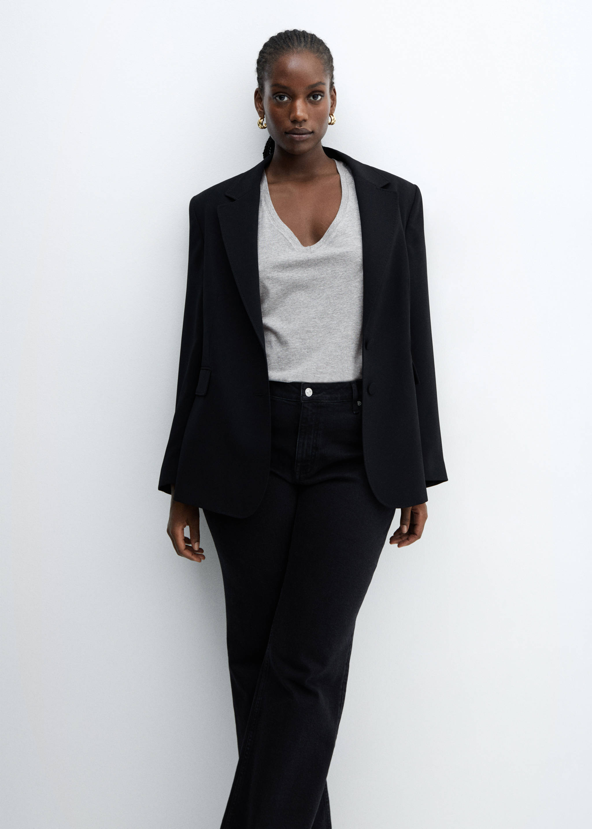 V-neck cotton T-shirt - Details of the article 4