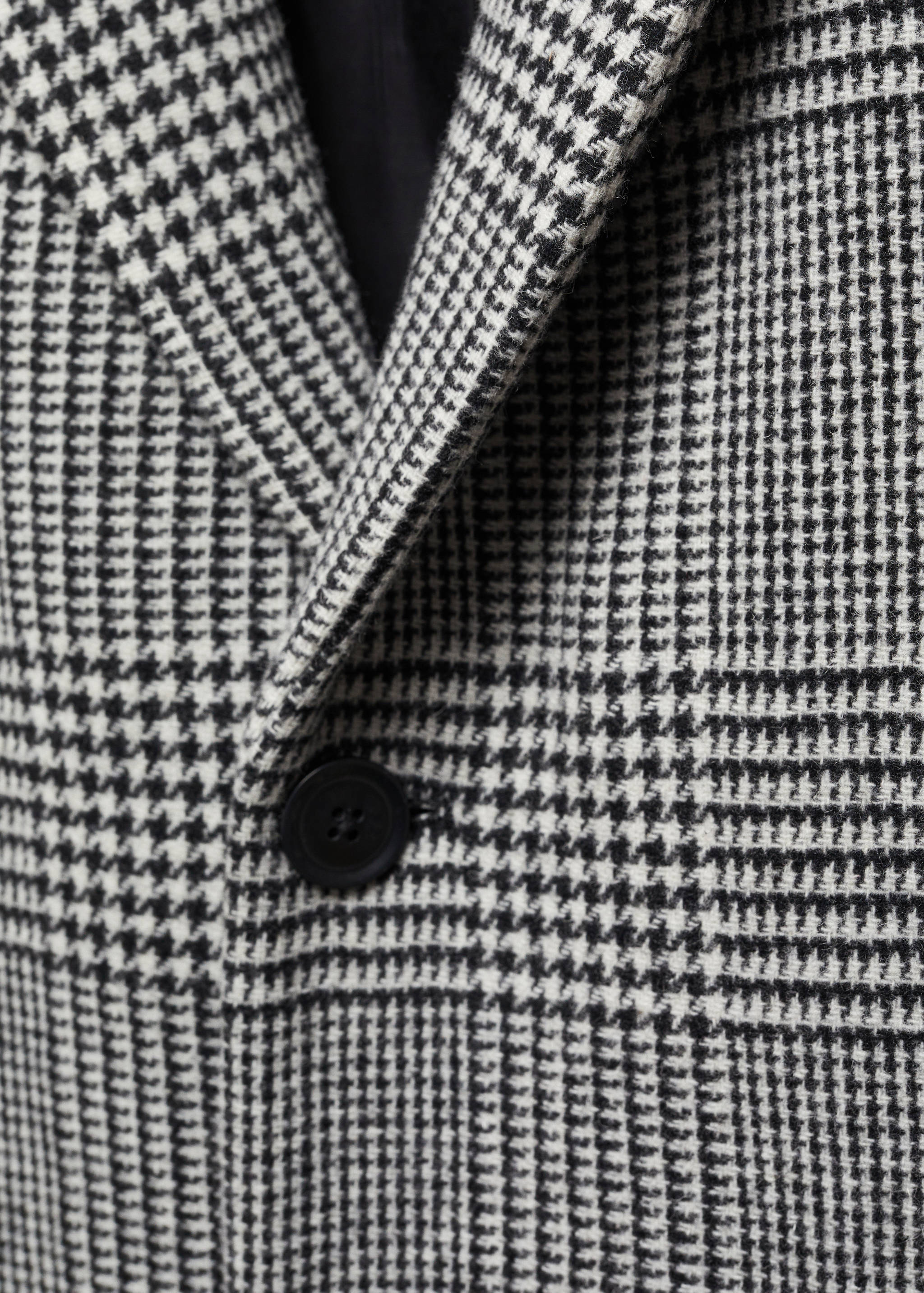 Prince of Wales checked wool coat - Details of the article 0