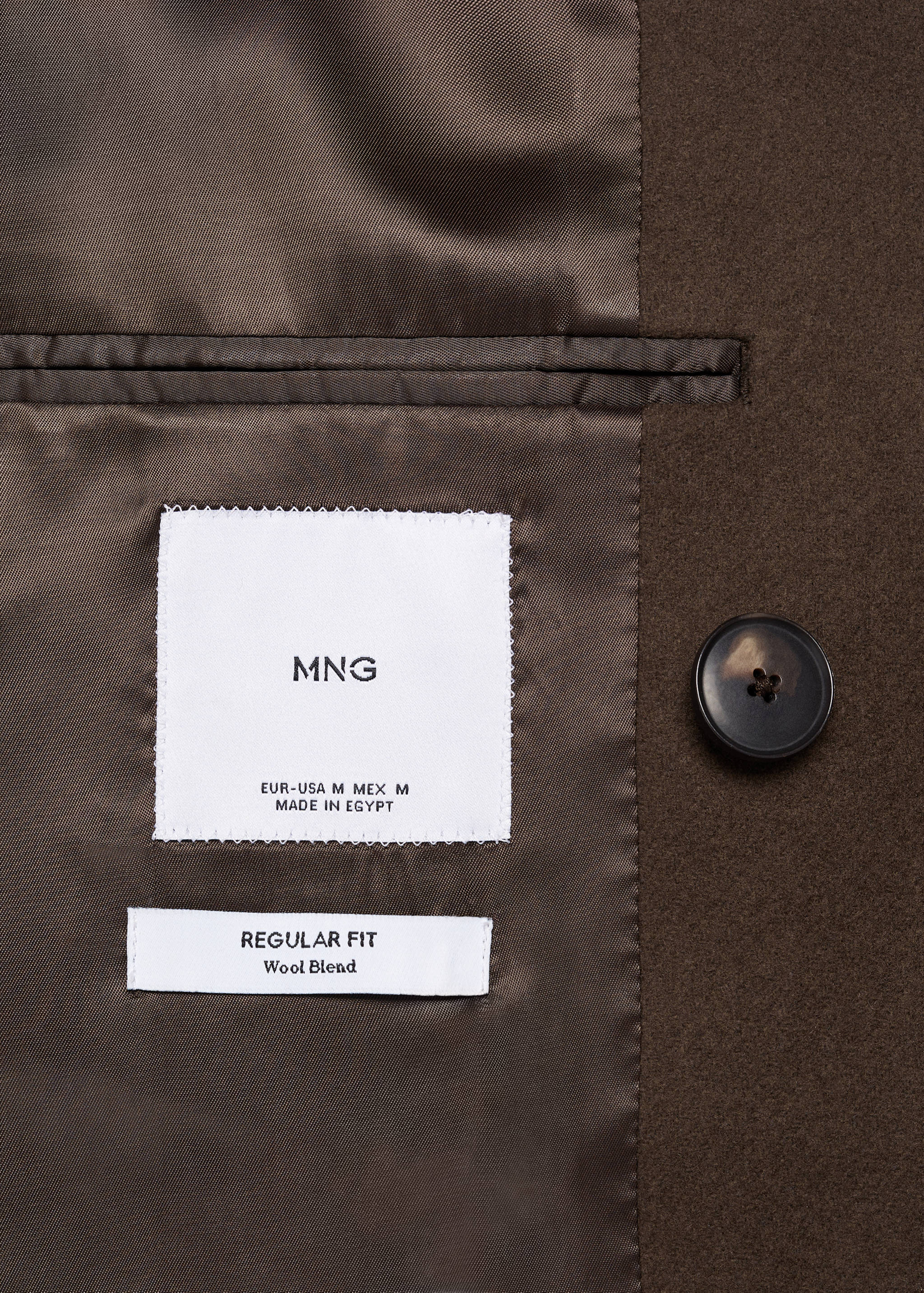 系扣羊毛双排扣大衣 - null