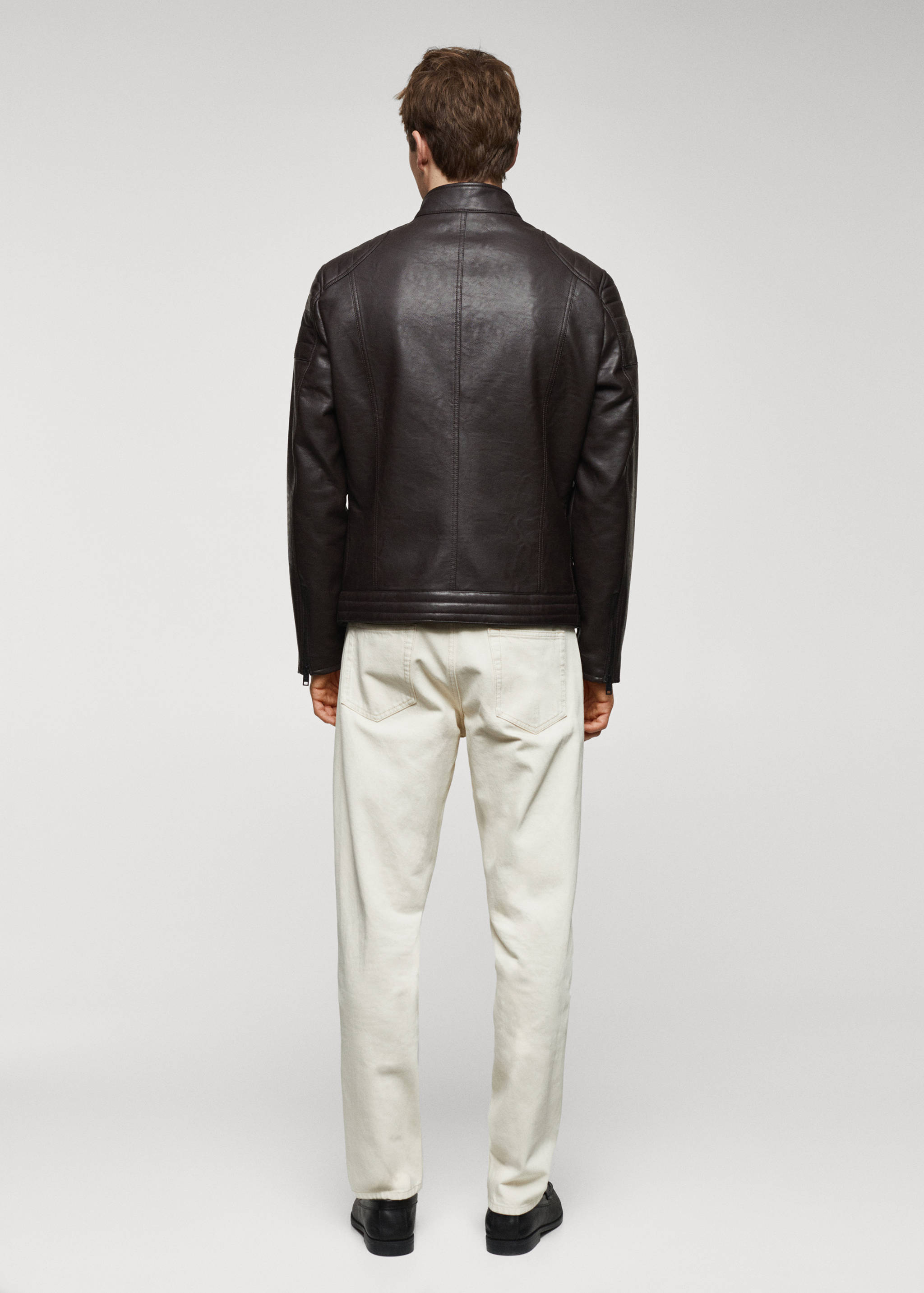 Nappa faux-leather jacket - Reverse of the article