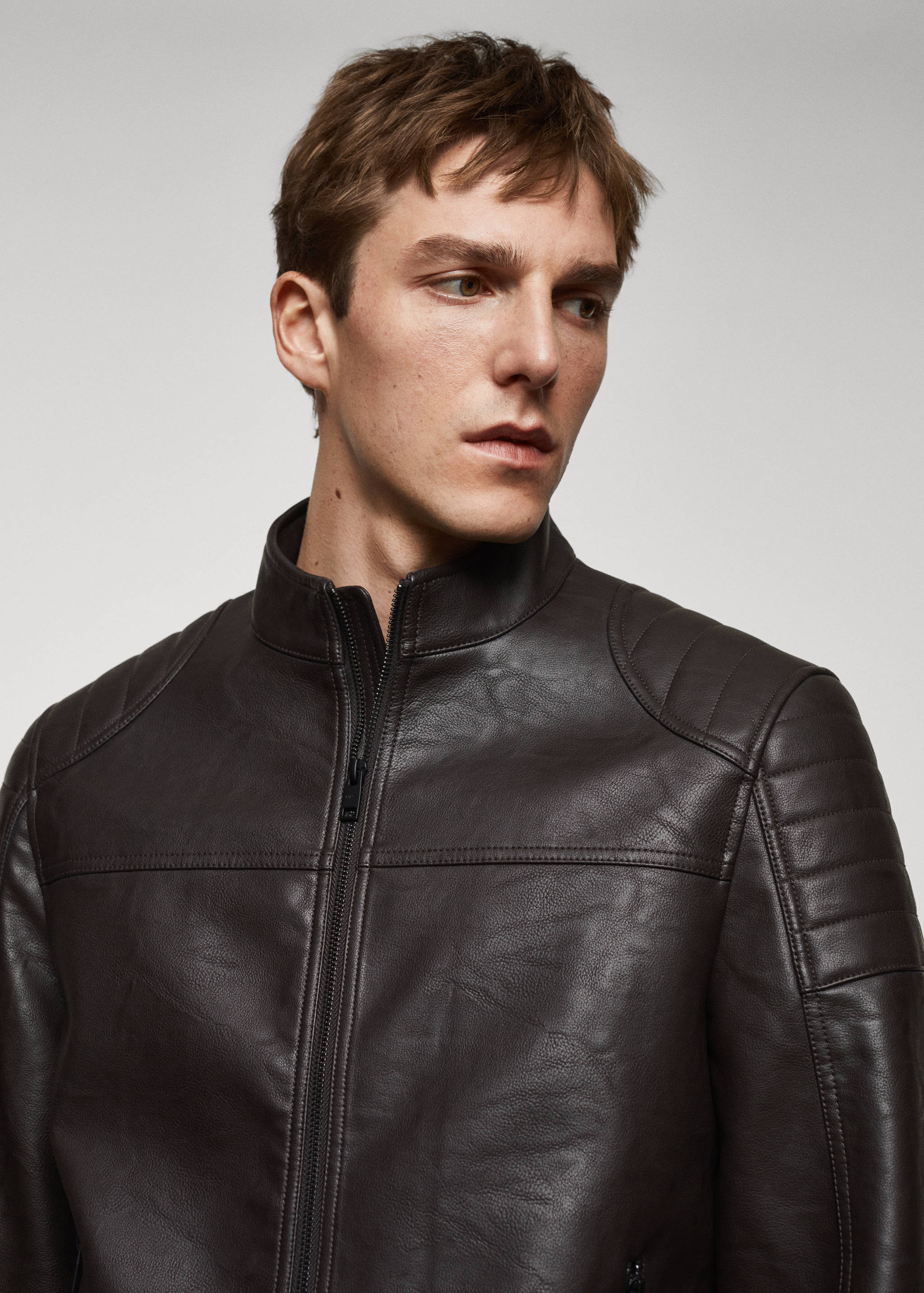 Nappa faux-leather jacket - Details of the article 1