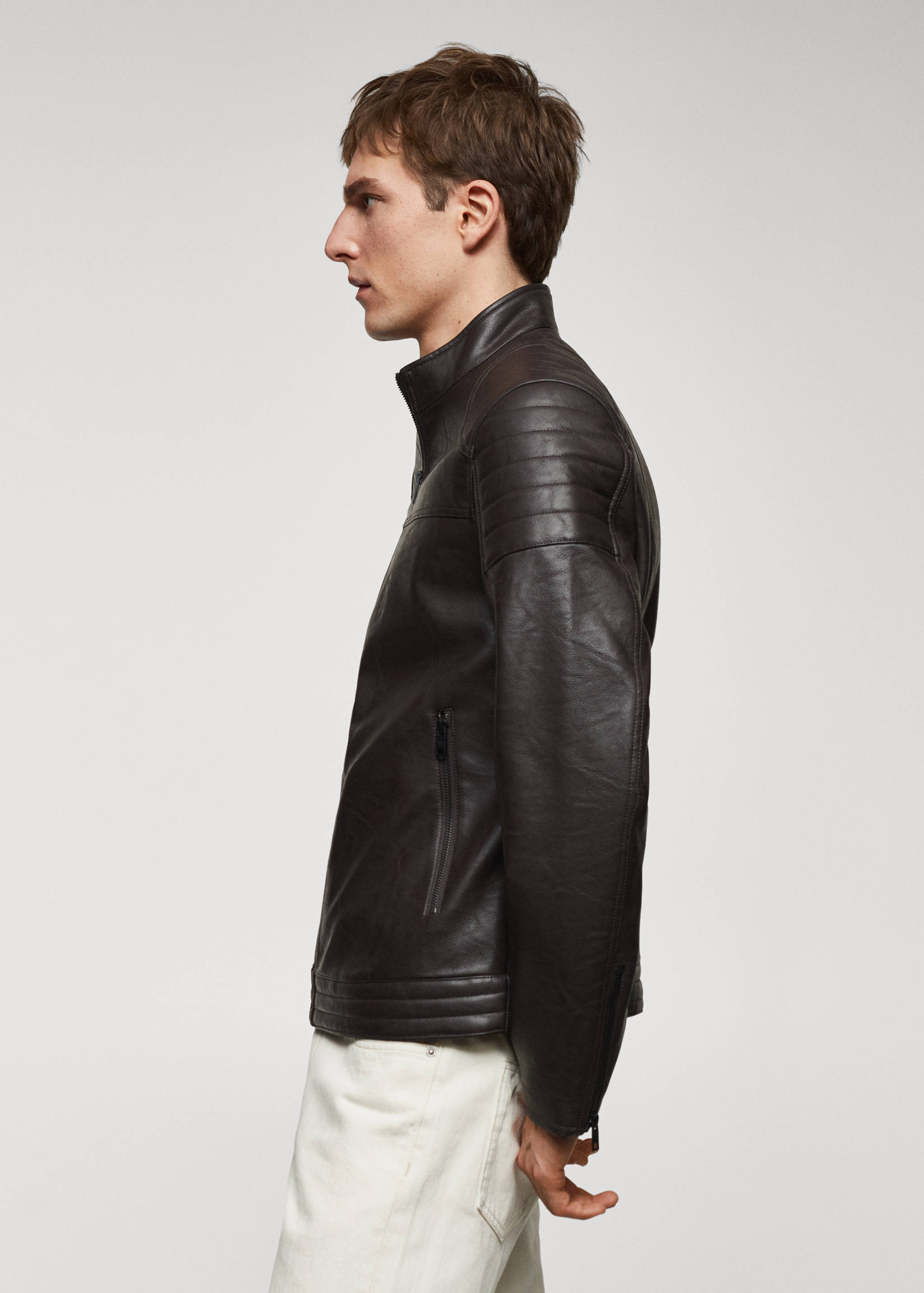 Nappa faux-leather jacket - Details of the article 2