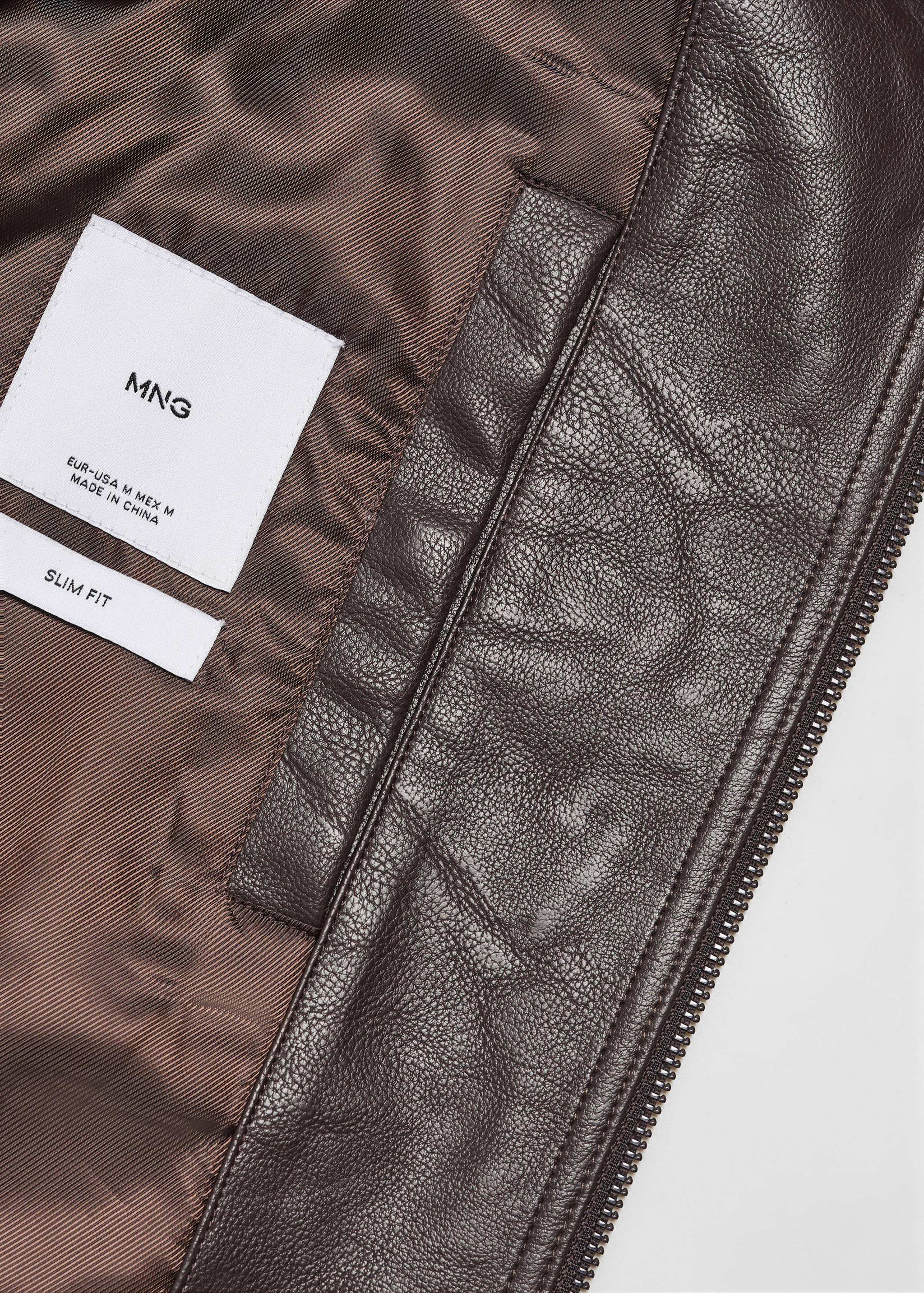Nappa faux-leather jacket - Details of the article 8
