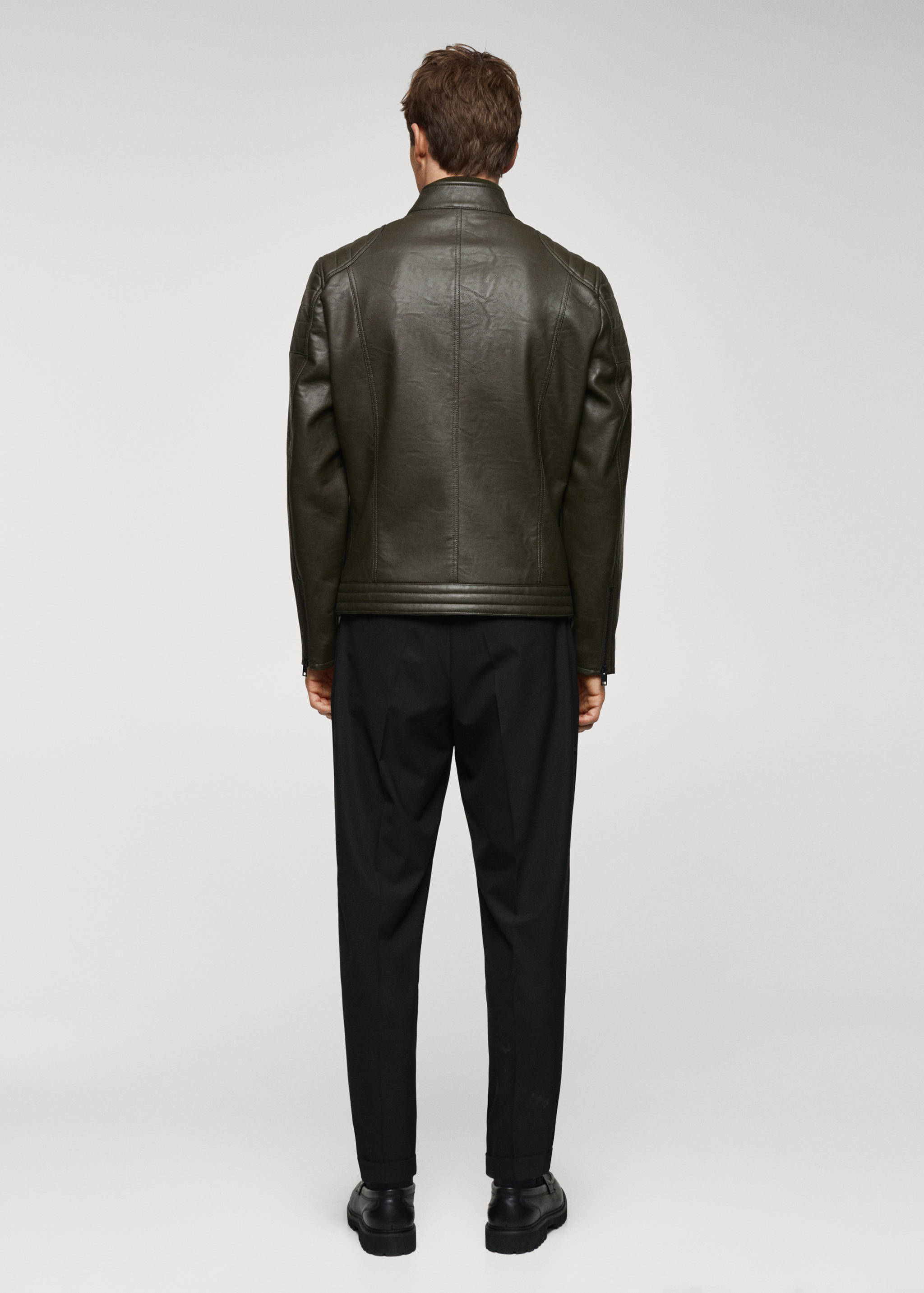 Nappa faux-leather jacket - Reverse of the article