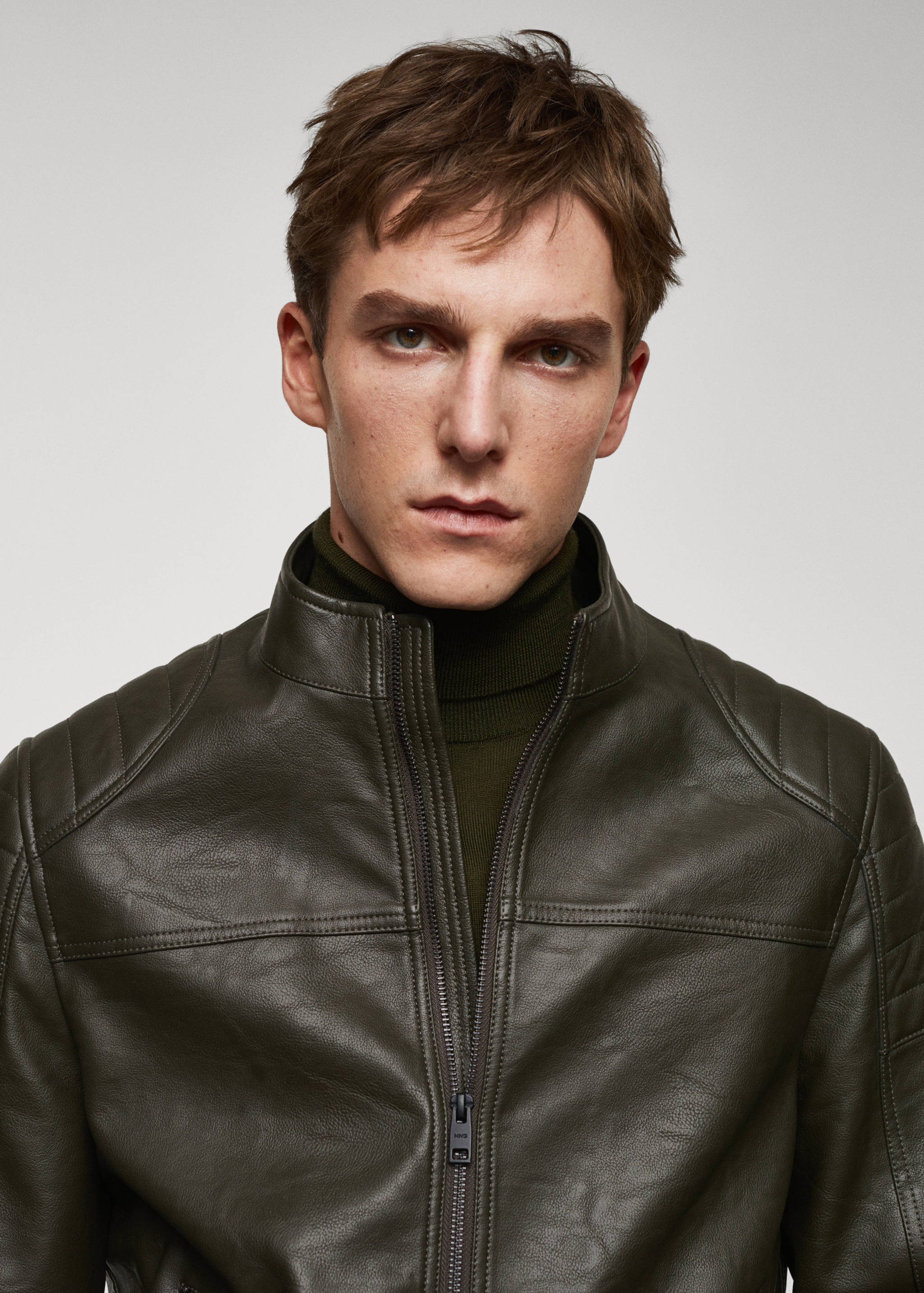 Nappa faux-leather jacket - Details of the article 1