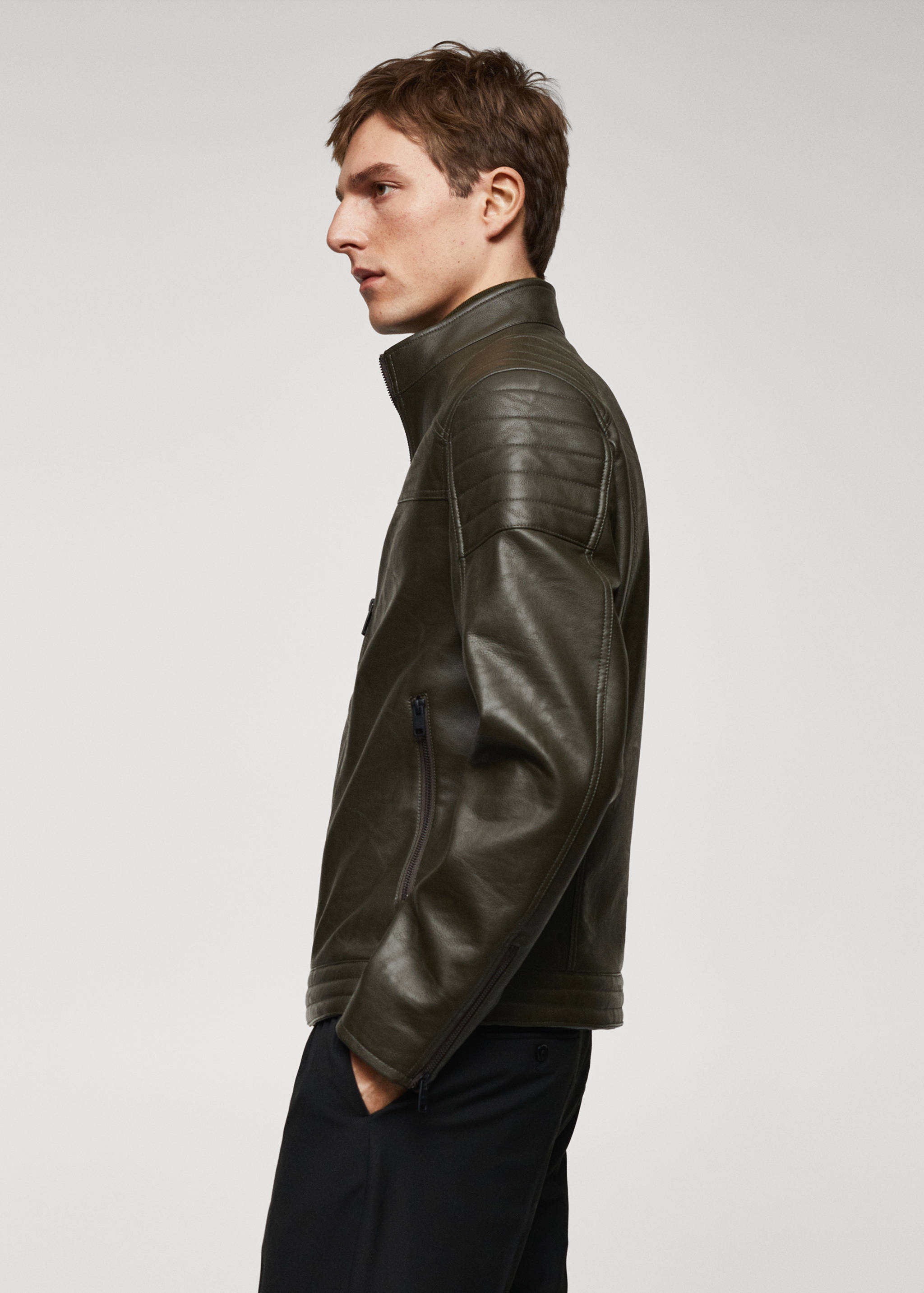 Nappa faux-leather jacket - Details of the article 2