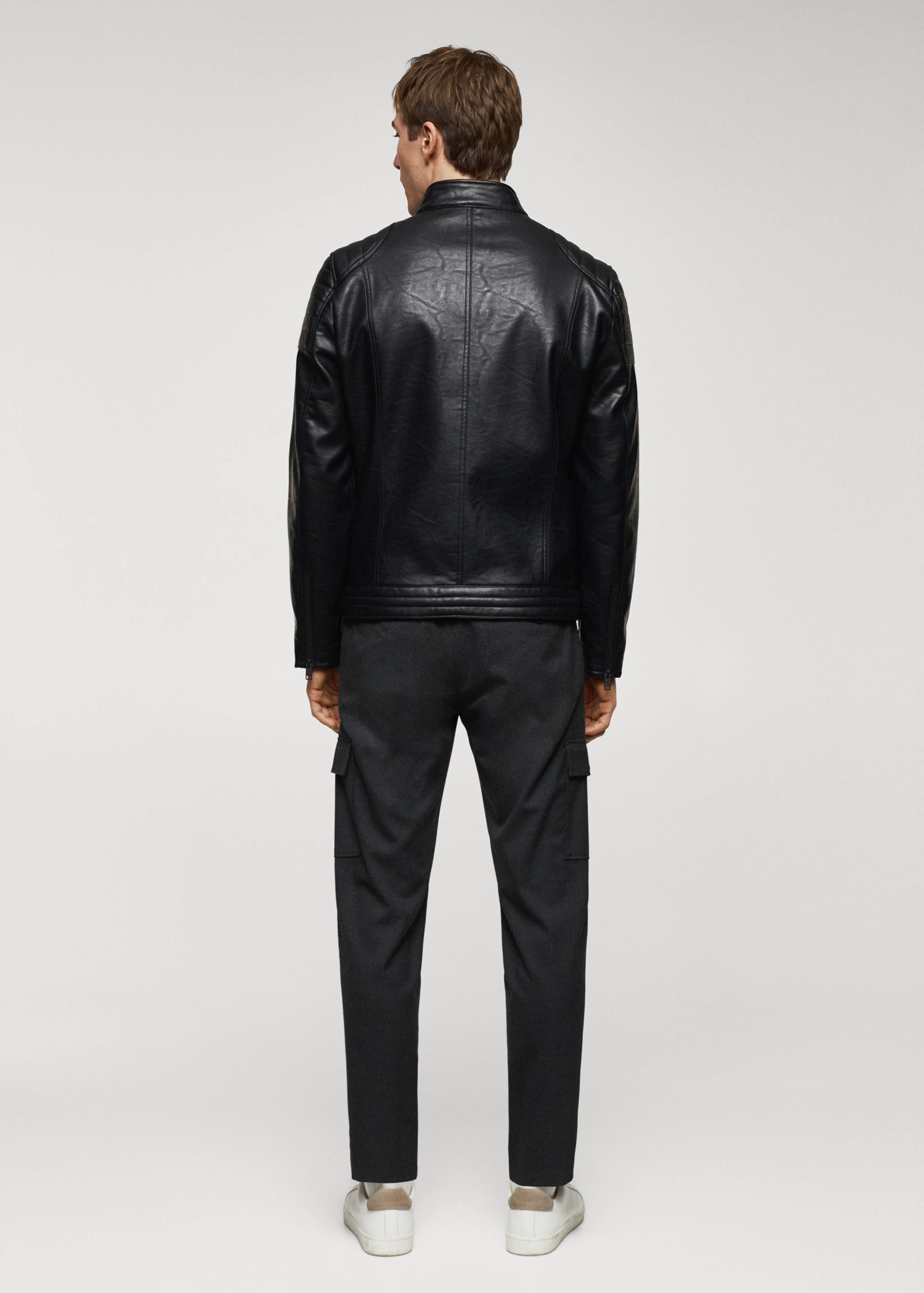 Nappa faux-leather jacket - Reverse of the article