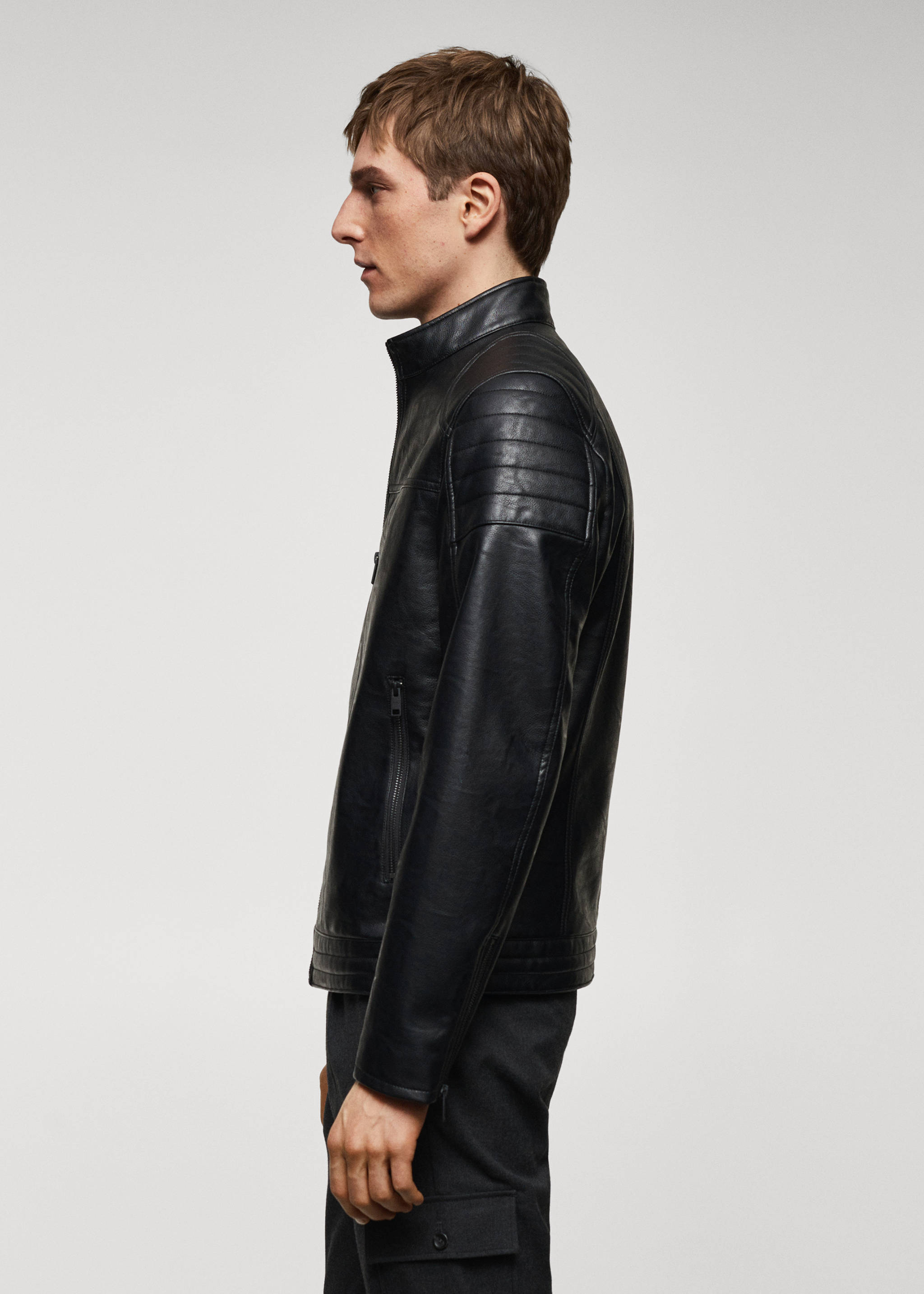 Nappa faux-leather jacket - Details of the article 2