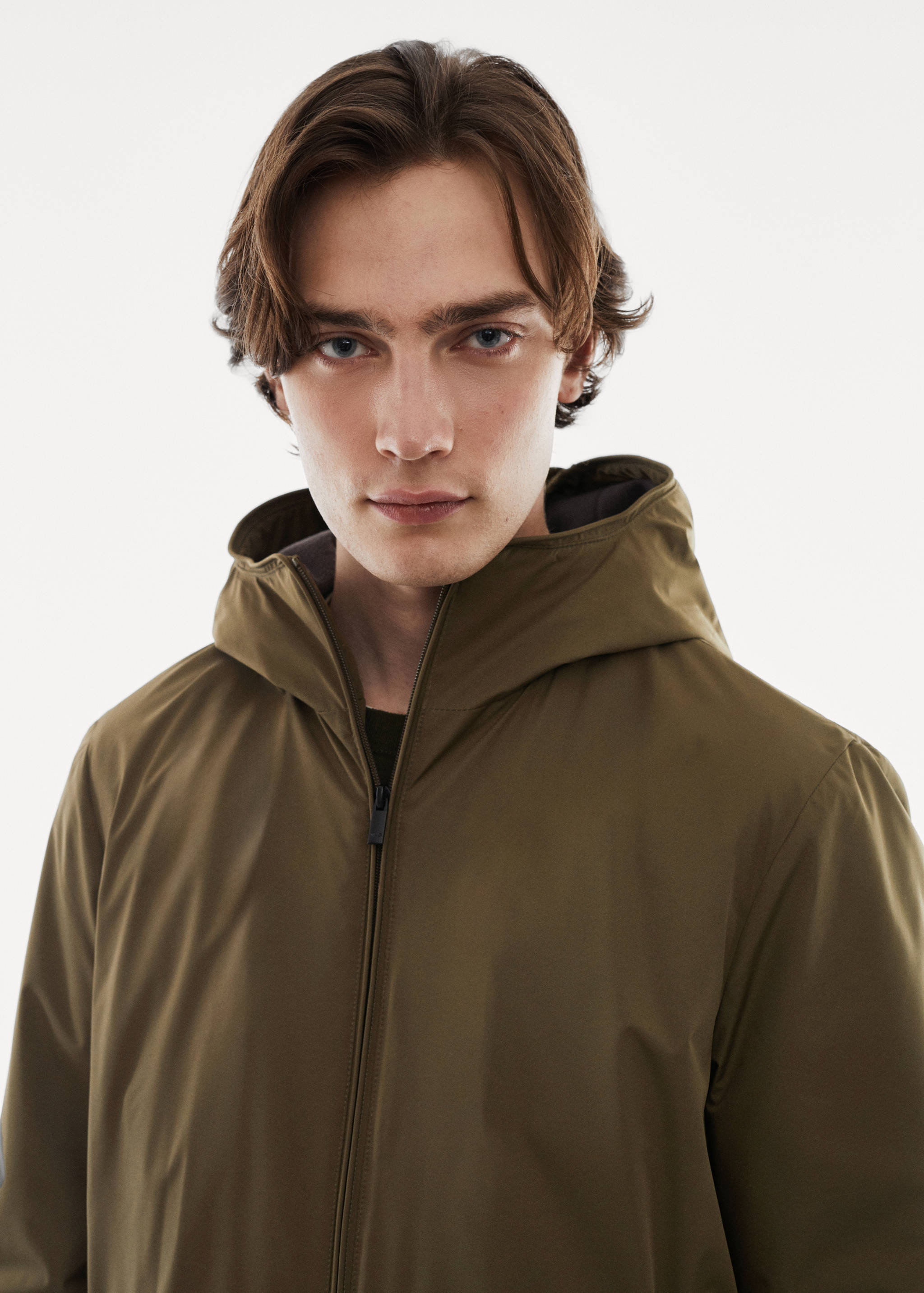 Water-repellent hooded quilted jacket - Details of the article 1