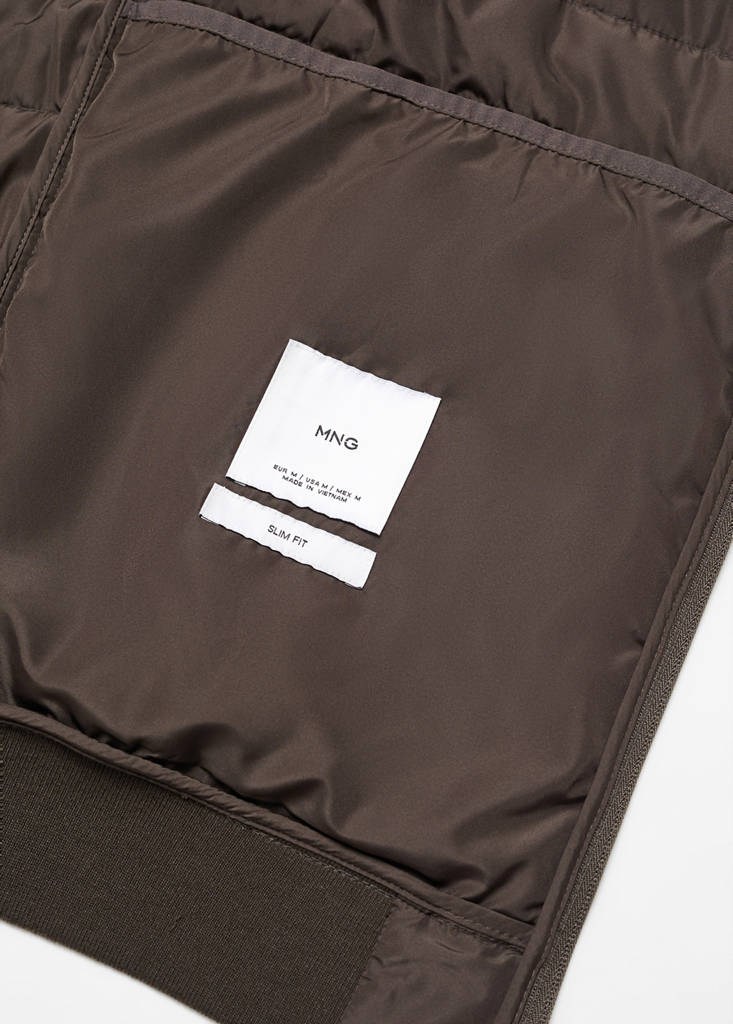 Ultra-lightweight water-repellent quilted anorak — Brown