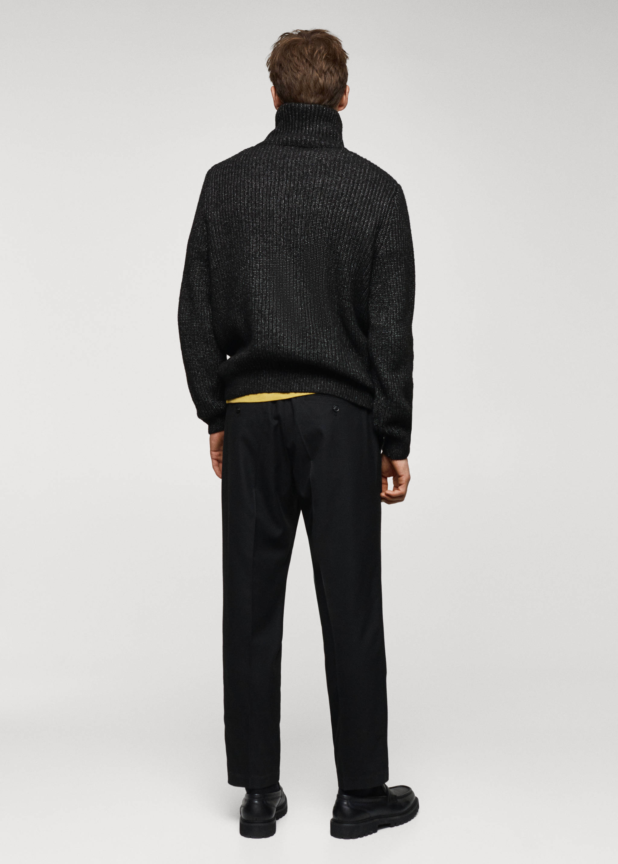 Pull-over laine col montant zippé - Verso de l’article