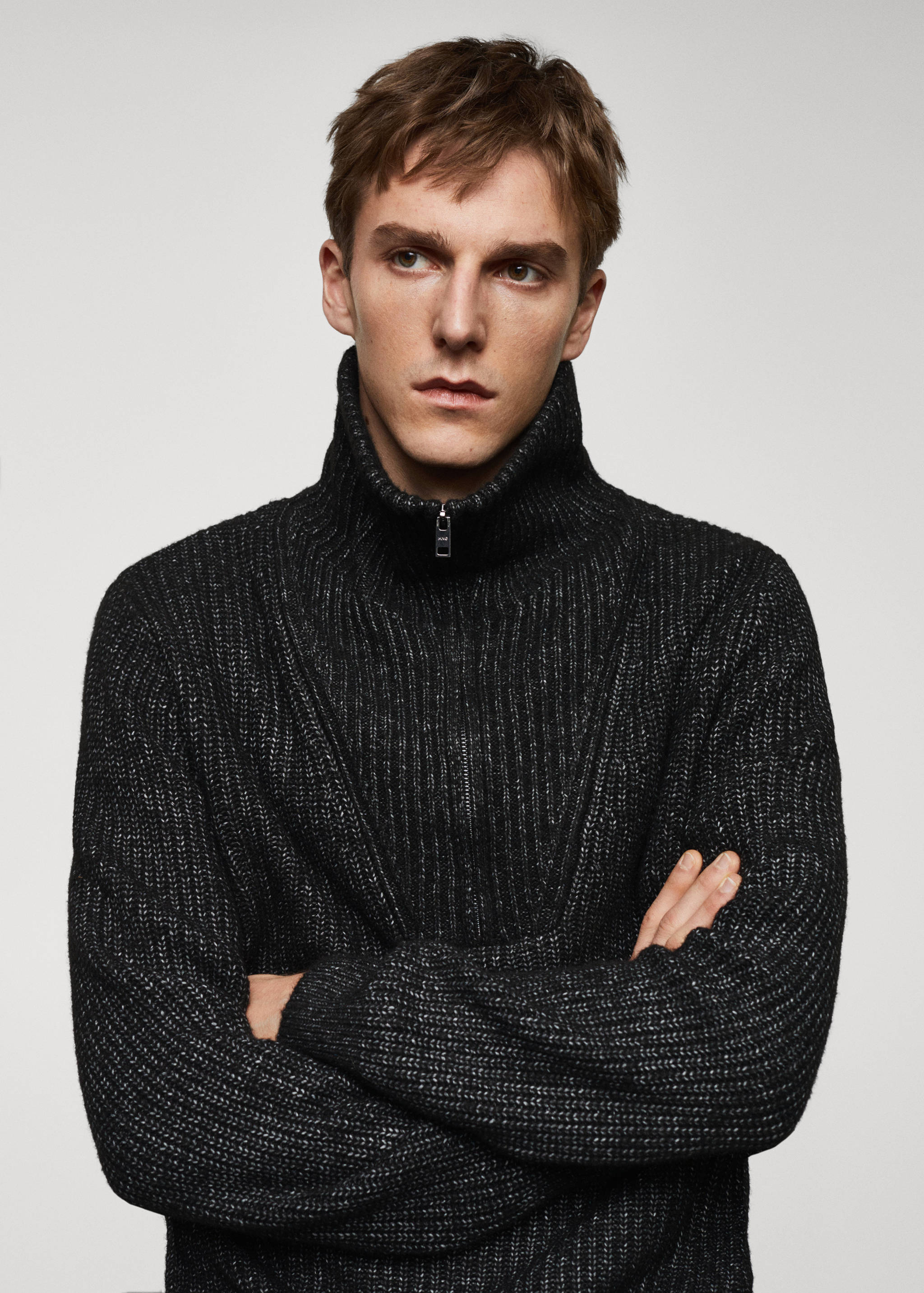 Pull-over laine col montant zippé - Détail de l'article 1
