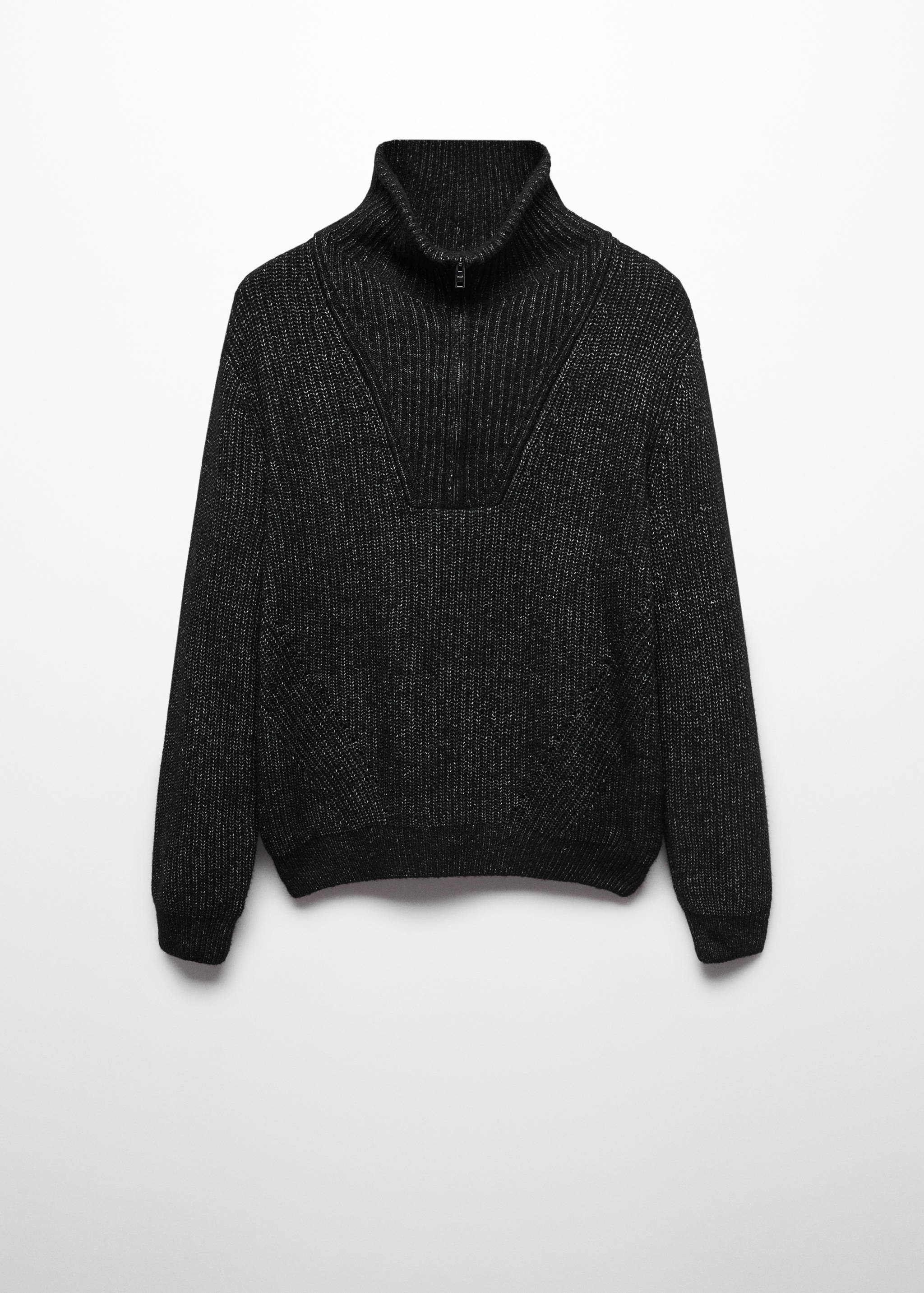 Pull-over laine col montant zippé - Article sans modèle