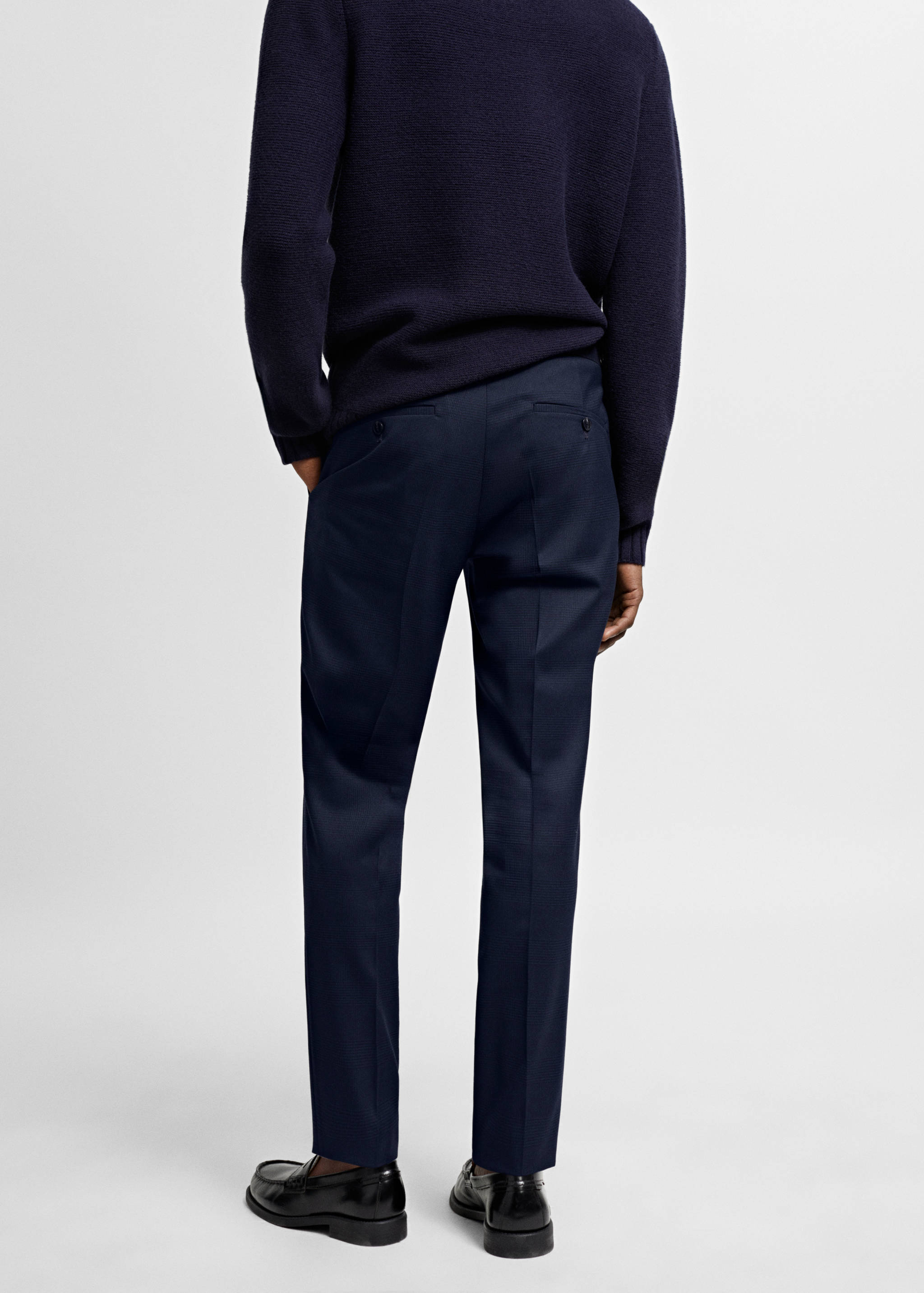 Stretch fabric super slim-fit suit trousers - Reverse of the article