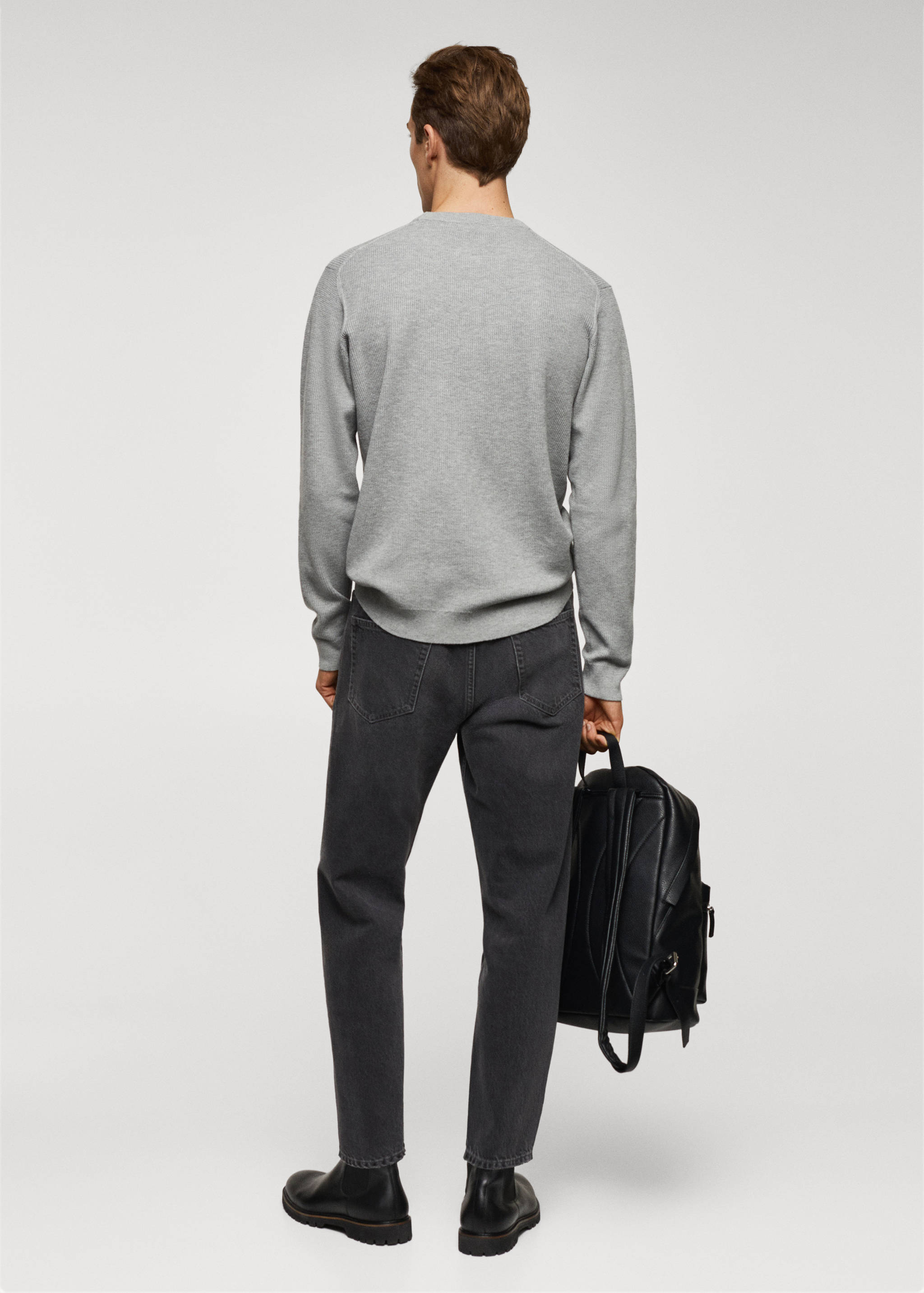 كنزة قطنية منتظمة - الجهة الخلفية للمنتج