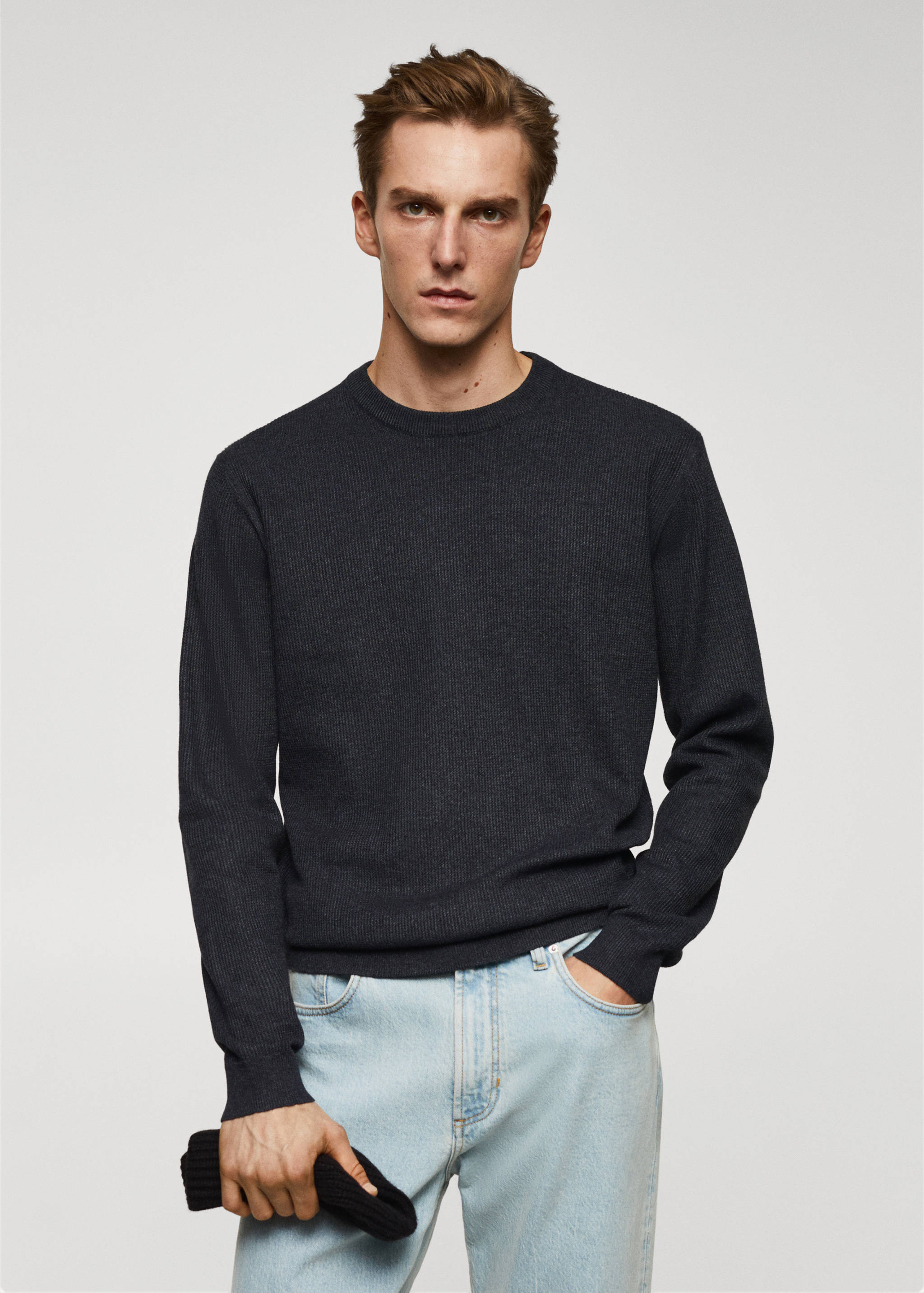 Pull-over coton structuré - Plan moyen