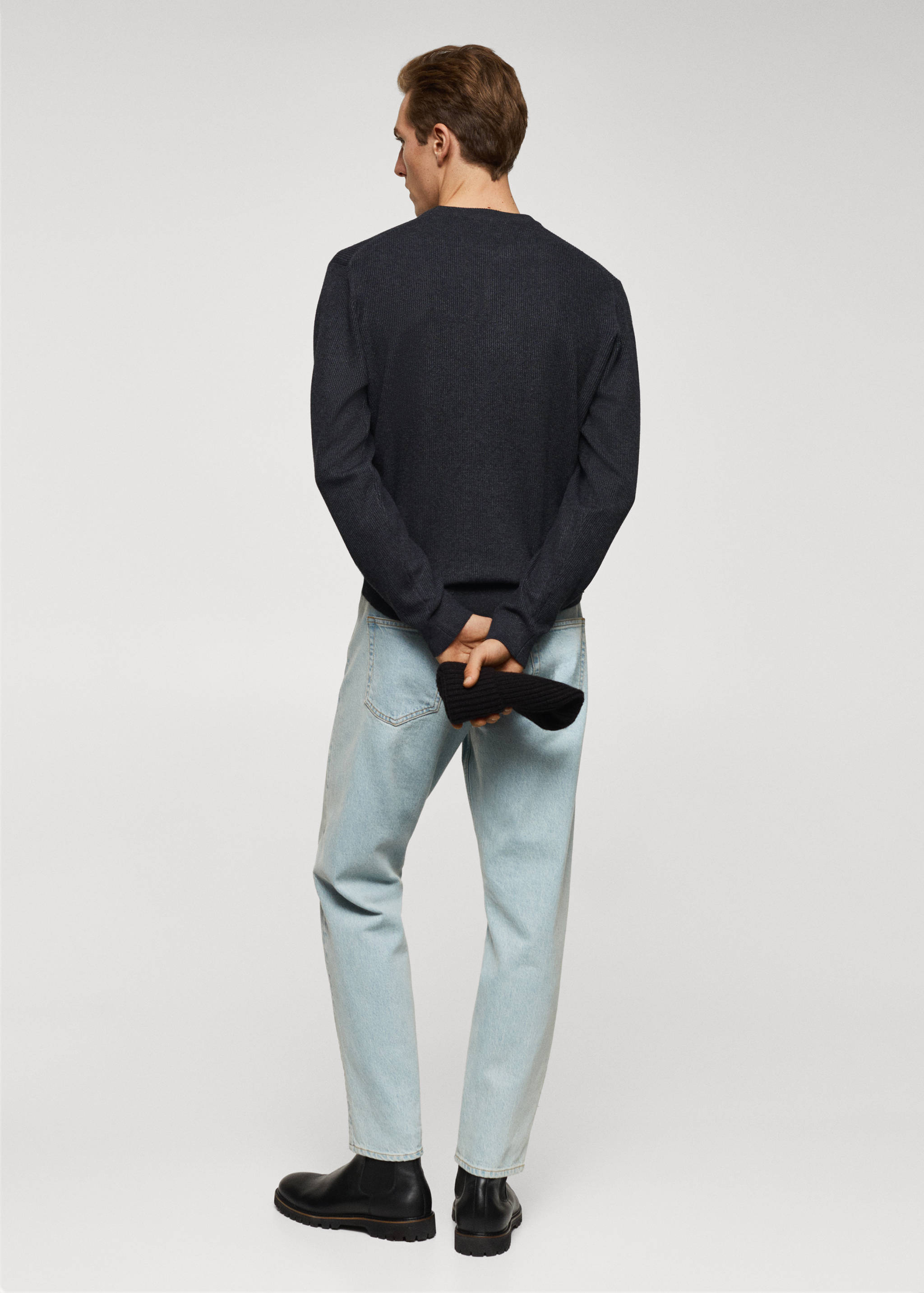 Pull-over coton structuré - Verso de l’article