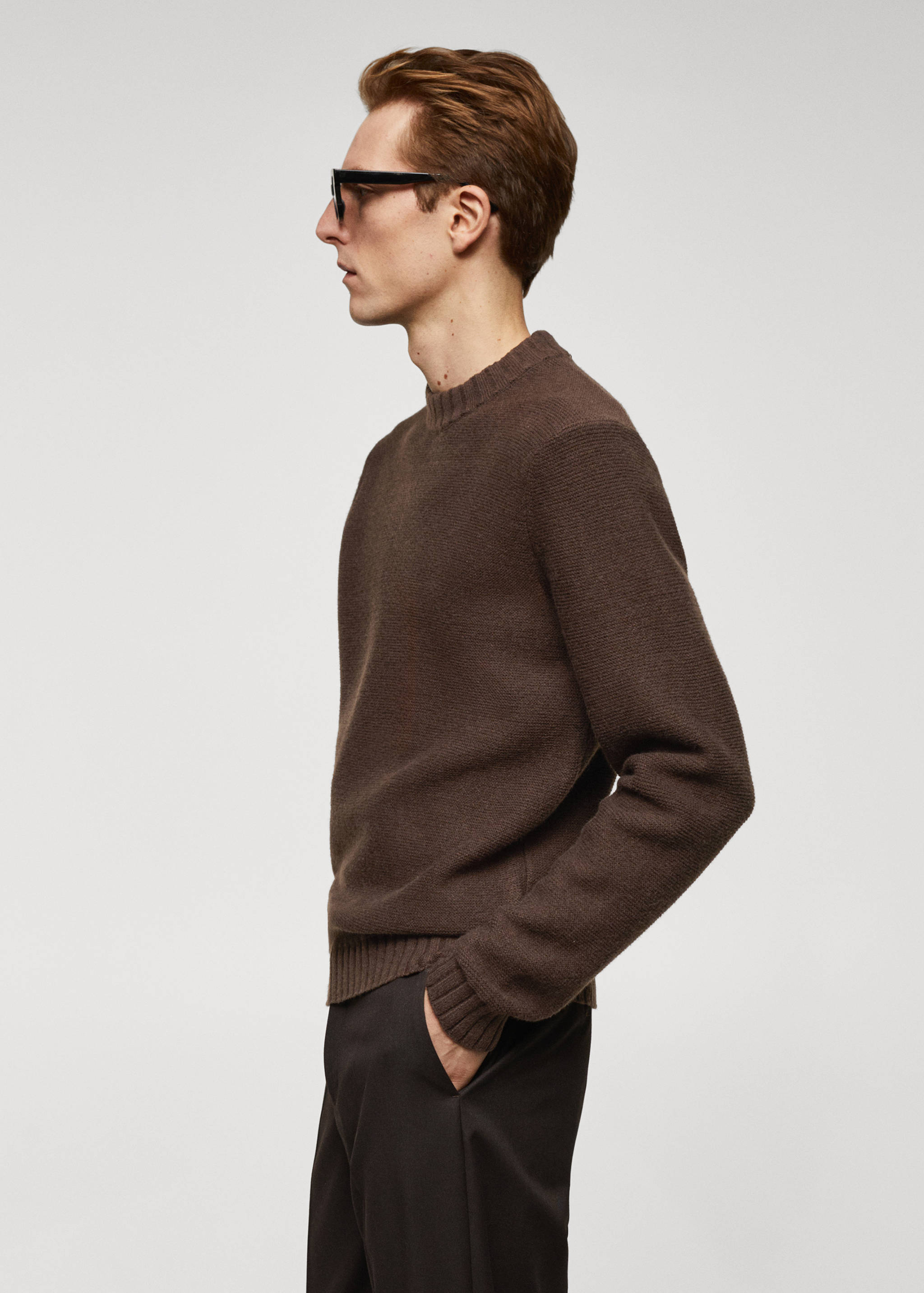 Knitted sweater with ribbed details - Details of the article 2