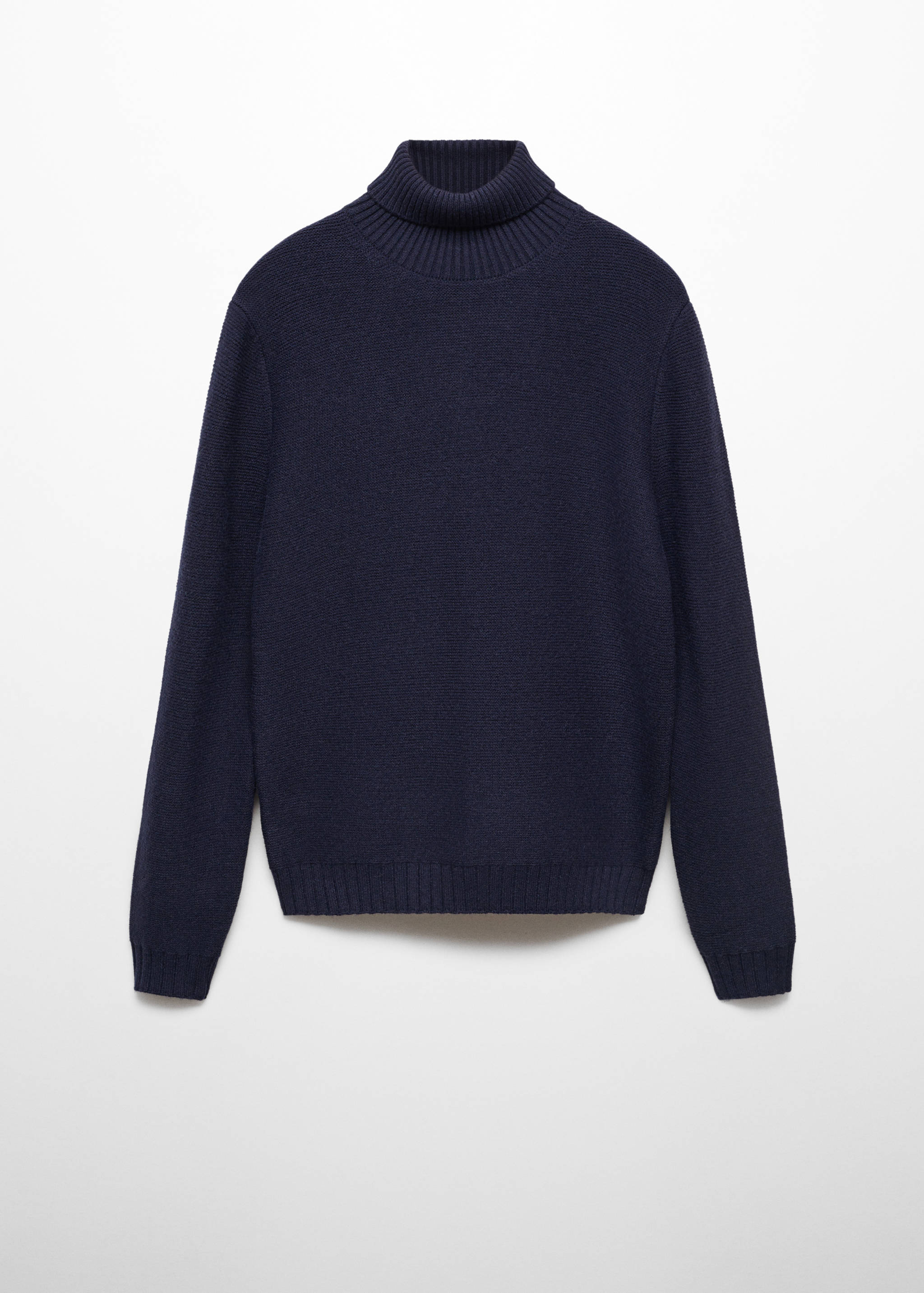 Вязаный свитер с высоким воротником - Изделие без модели