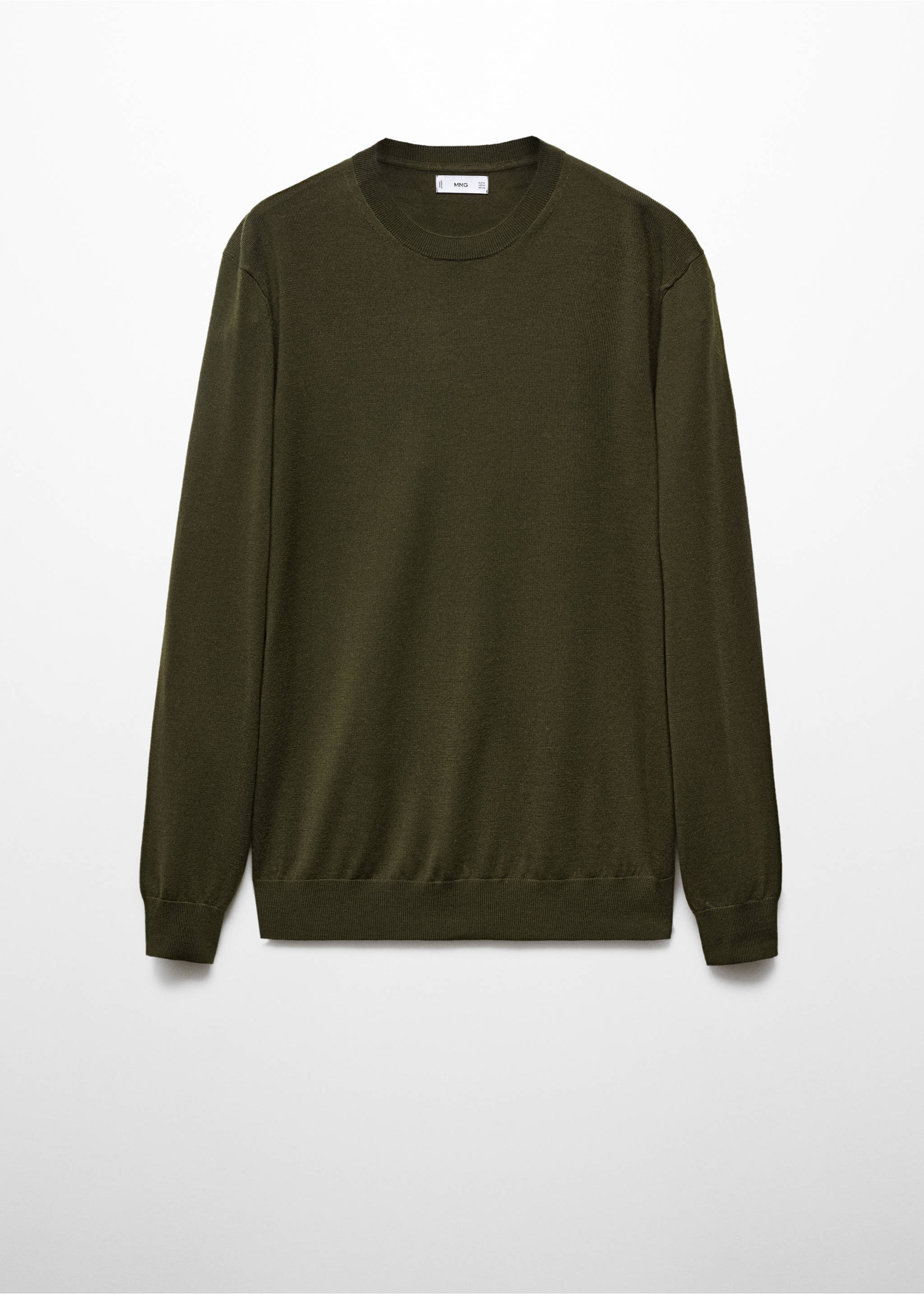 Pull laine mérinos lavable - Article sans modèle, Kaki. Ref: 67010657-00.