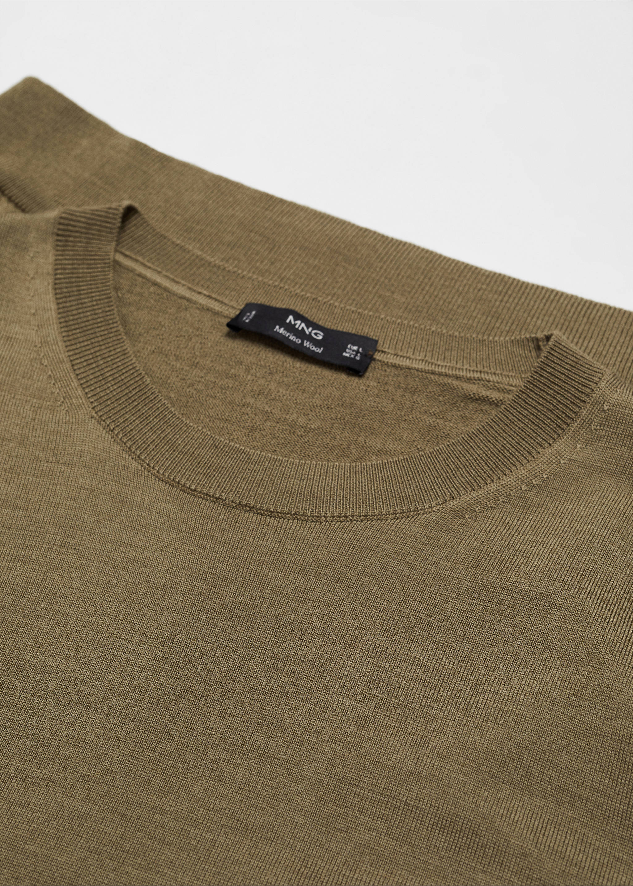 Merino wool washable sweater - Details of the article 8, Green. Ref: 67010657-00.