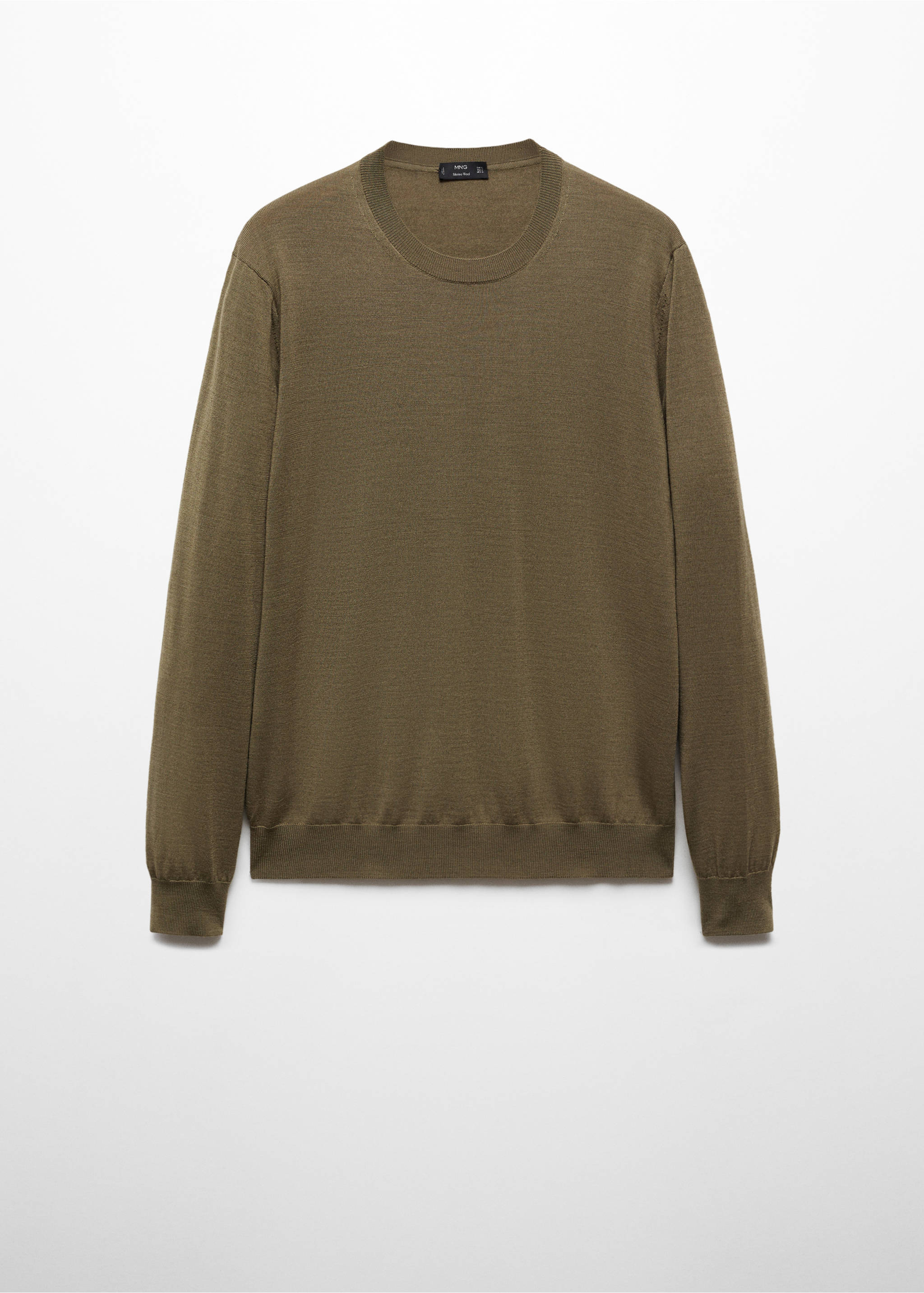 Merino wool washable sweater - Article without model, Green. Ref: 67010657-00.