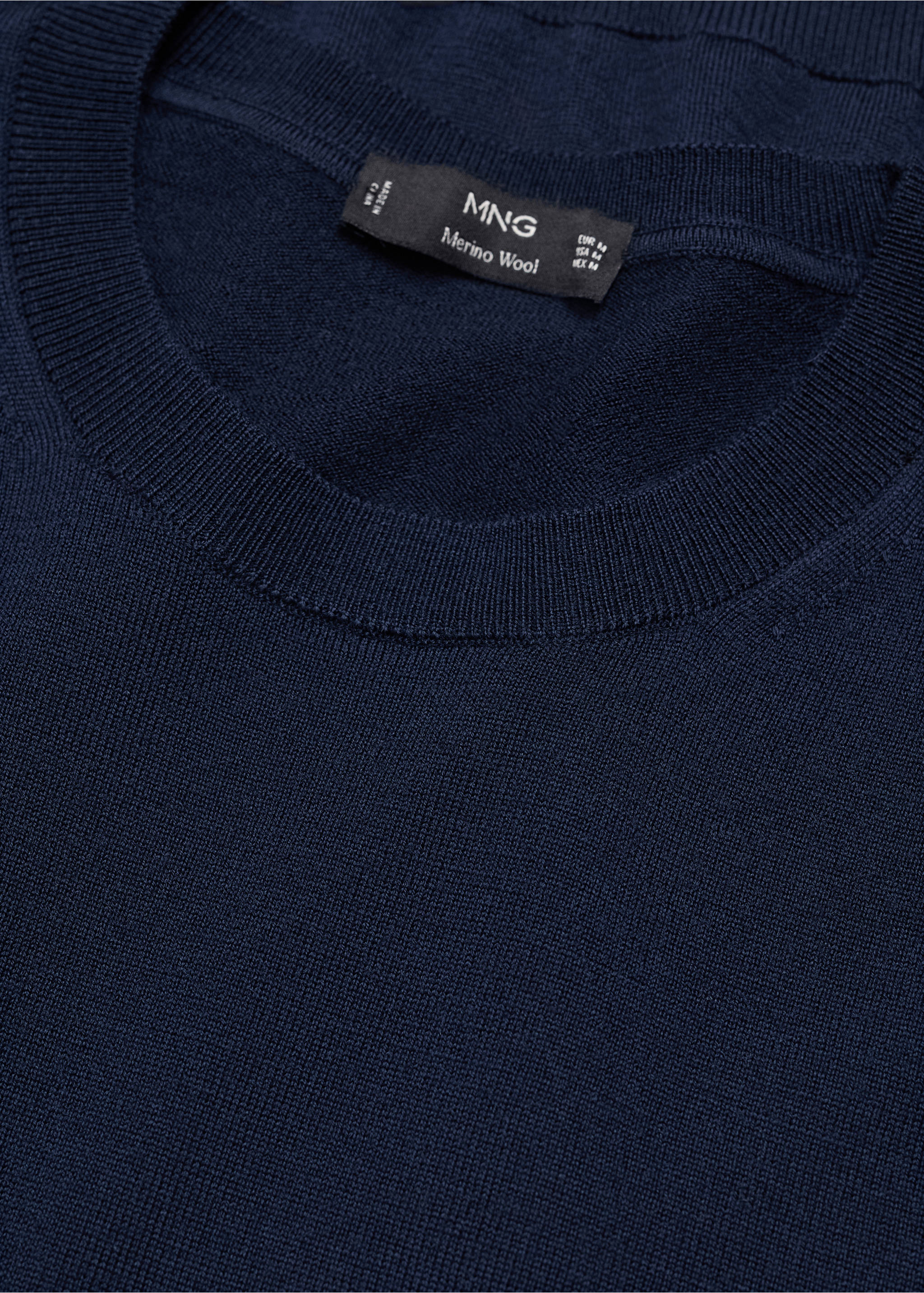Pull laine mérinos lavable - Détail de l'article 8, Bleu marine. Ref: 67010657-00.