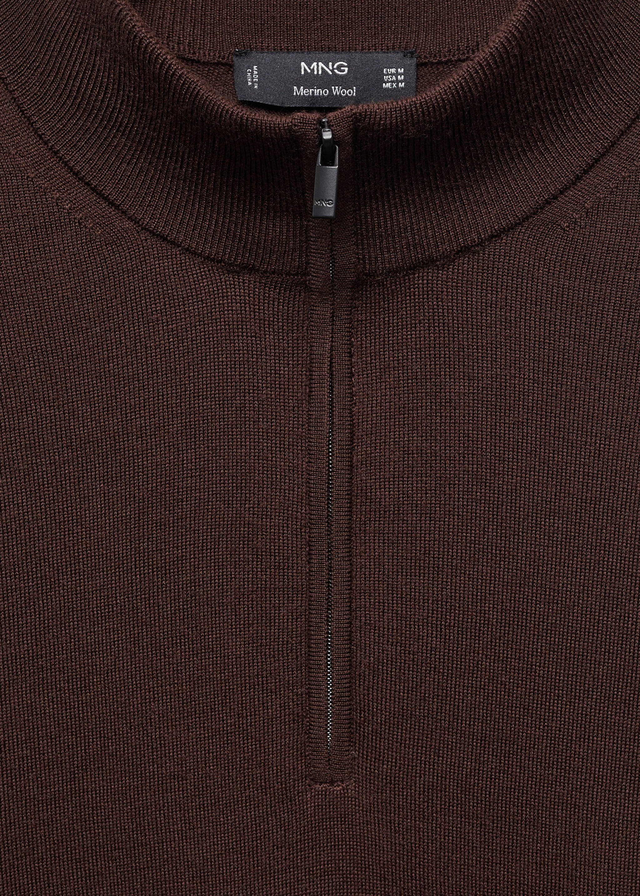 100% merino wool sweater with zip-neck - Details of the article 8