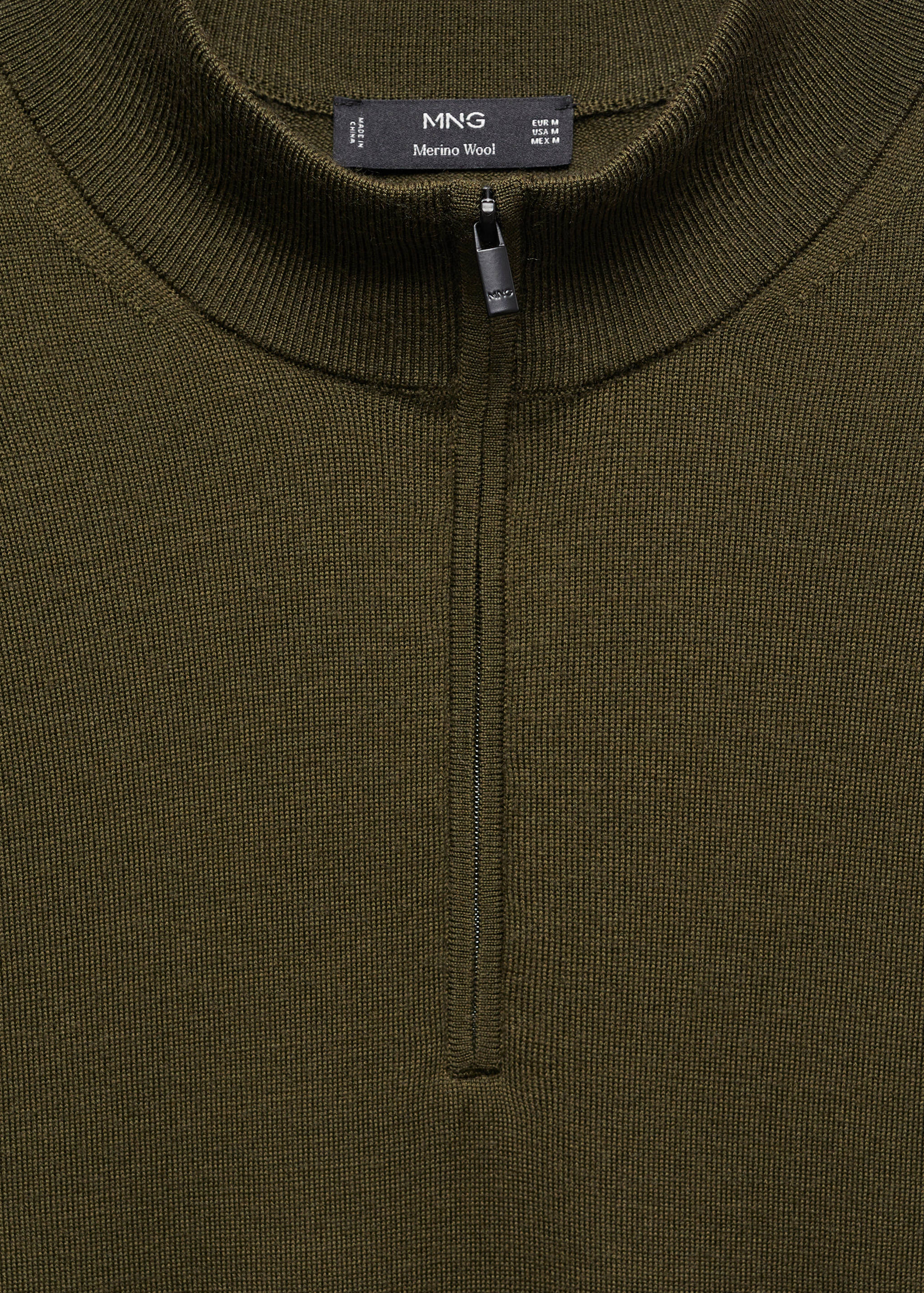 100% merino wool sweater with zip-neck - Details of the article 8