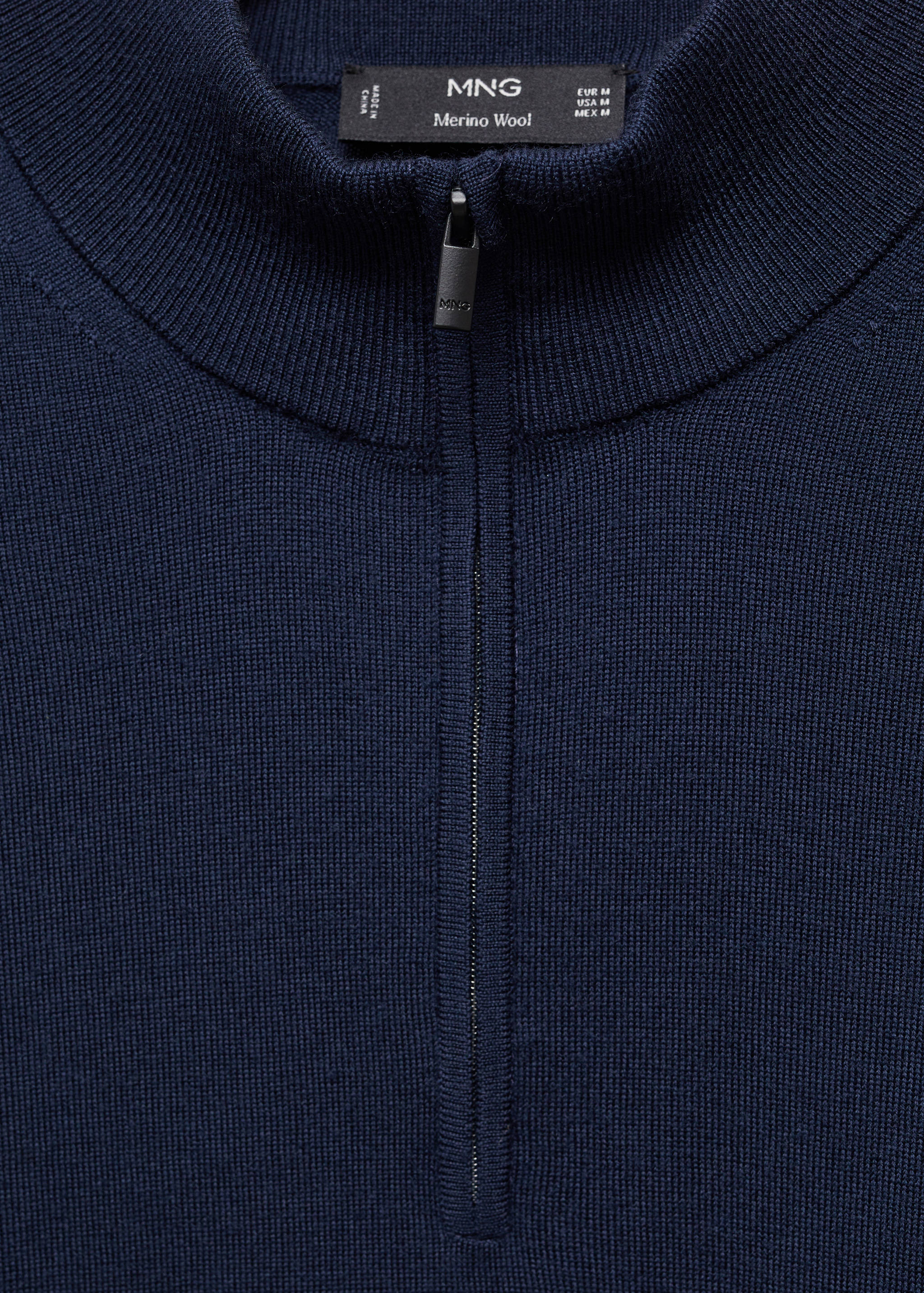 100% merino wool sweater with zip-neck - Details of the article 8